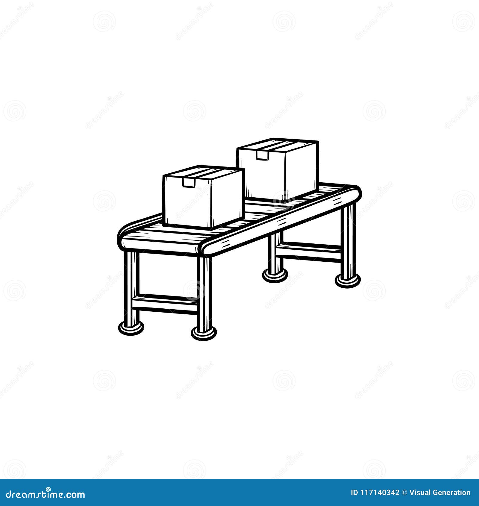 Conveyor Belt Section With Pack Boxes Factory Production Equipment  Wireframe Low Poly Mesh Vector Illustration Royalty Free SVG Cliparts  Vectors And Stock Illustration Image 141060581