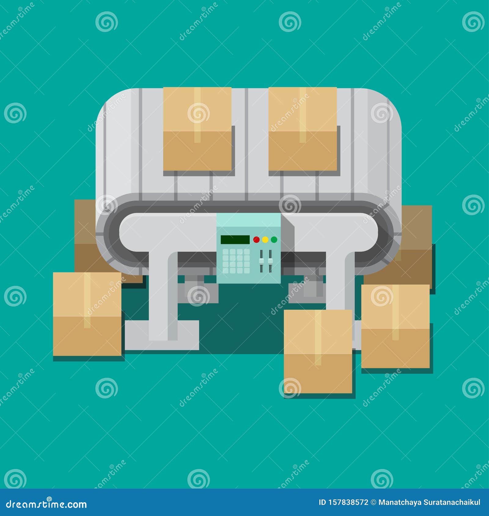 Conveyor belt. stock illustration. Illustration of graphic 157838572