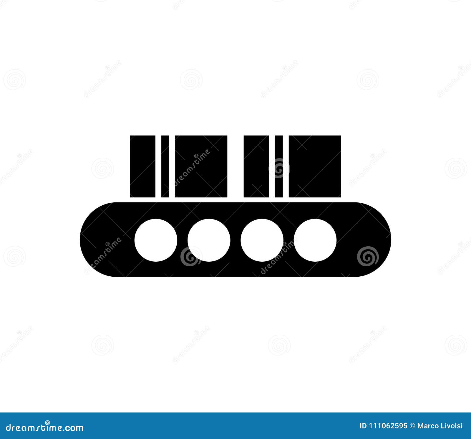 Conveyor belt icon stock illustration. Illustration of concept 111062595