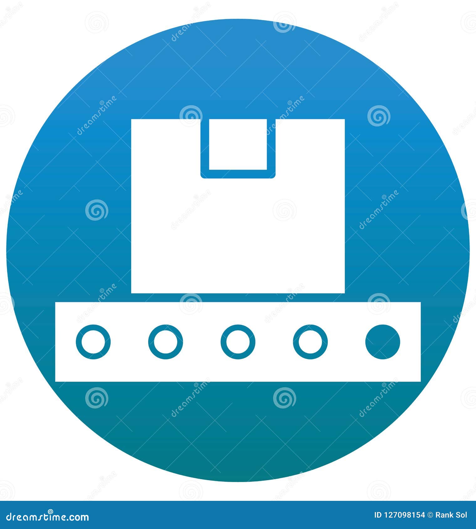 Conveyor Belt Isolated Vector with Line and Fill Icon Stock Vector ...