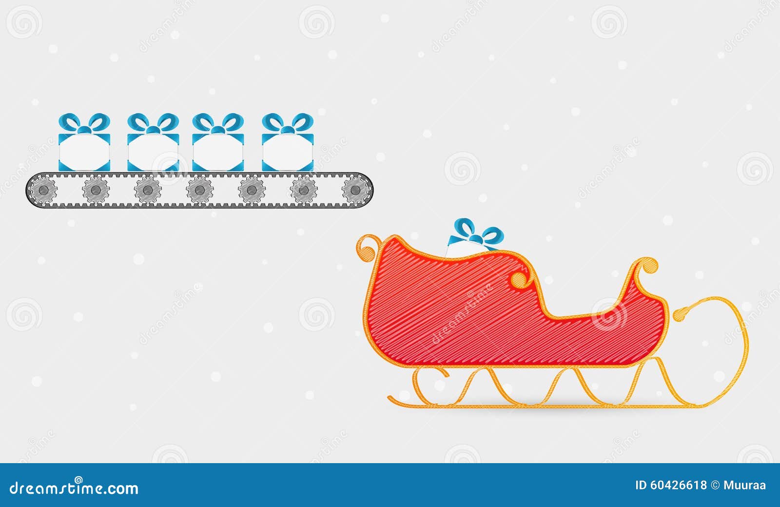 Conveyor Belt with Presents Stock Vector Illustration of belt