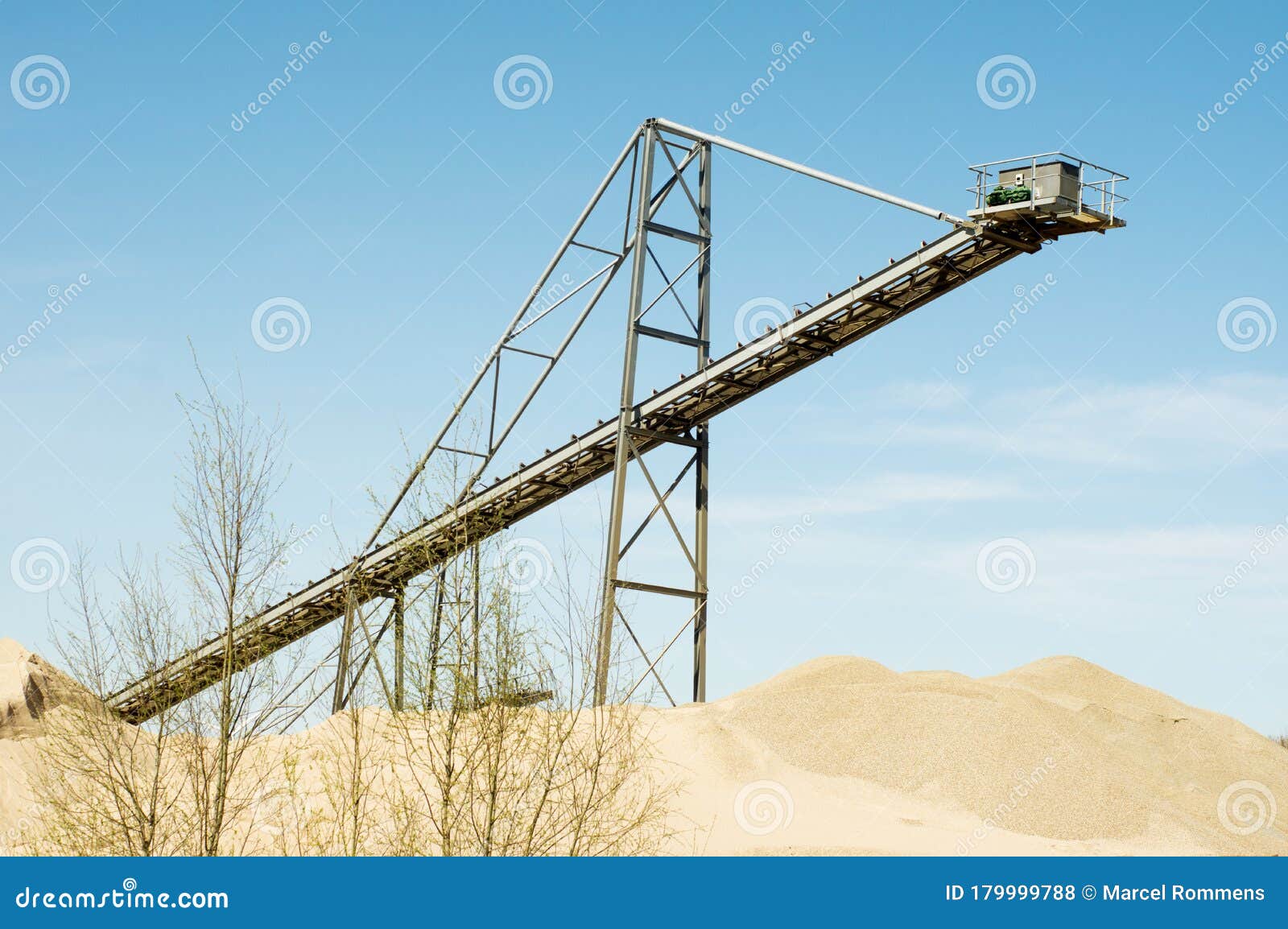 Conveyor Belt of a Sand Extraction Installation Stock Photo Image of