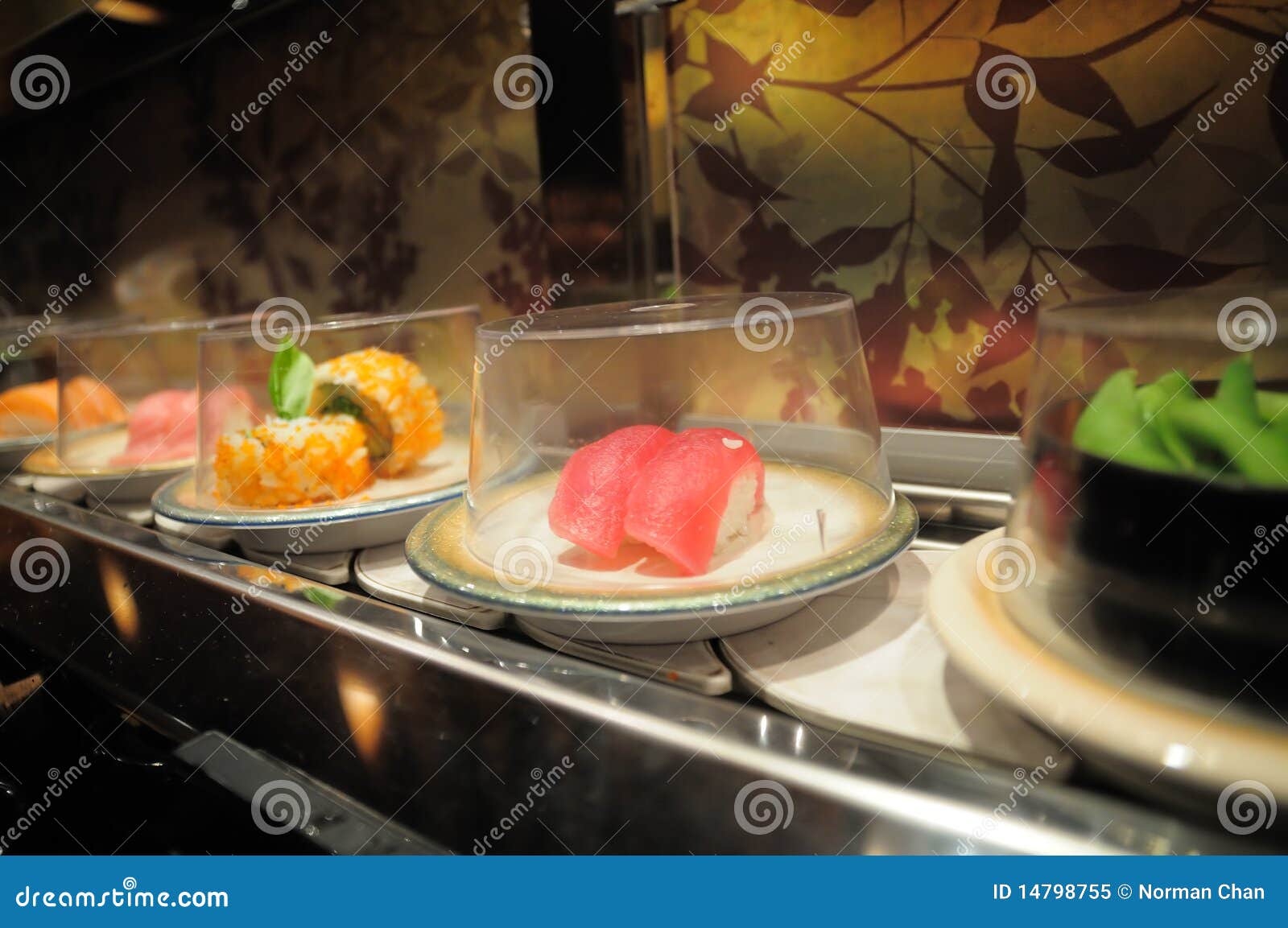 Conveyor belt sushi stock image. Image of rice, sushi 14798755