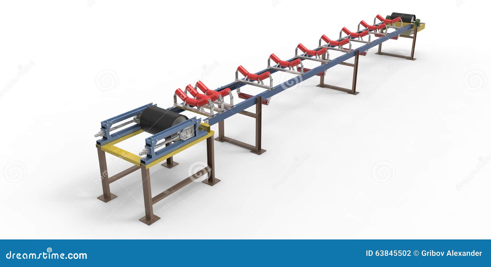 Conveyor Belt for the Transport of Materials Stock Illustration