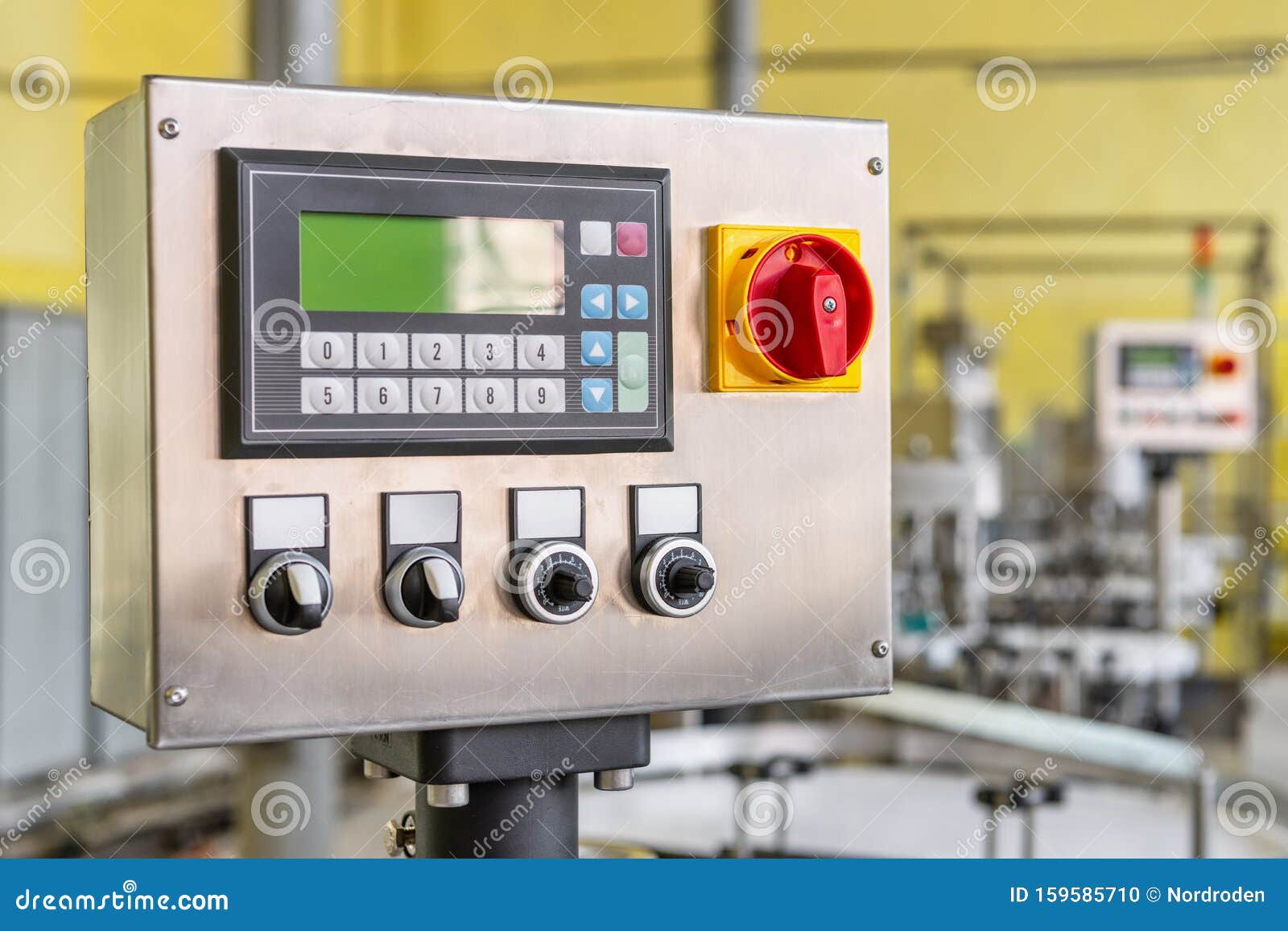 Conveyor Control Panel. the System of Control and Management of Various