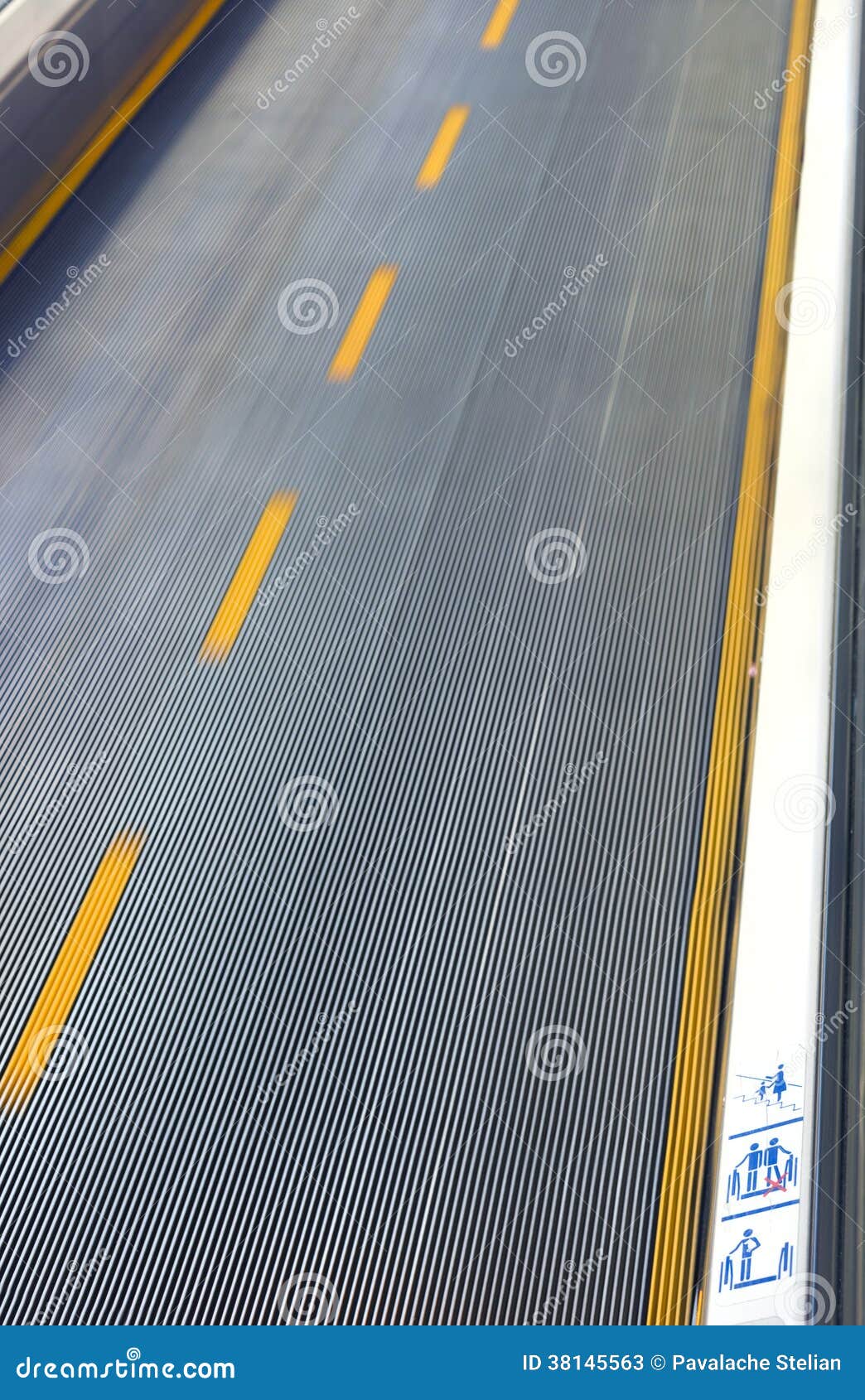Conveyor Safety Signs at Airport Stock Image - Image of system ...