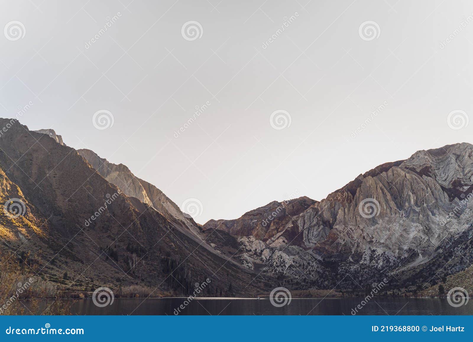 convict lake view of sherwin range of sierra nevada mountains