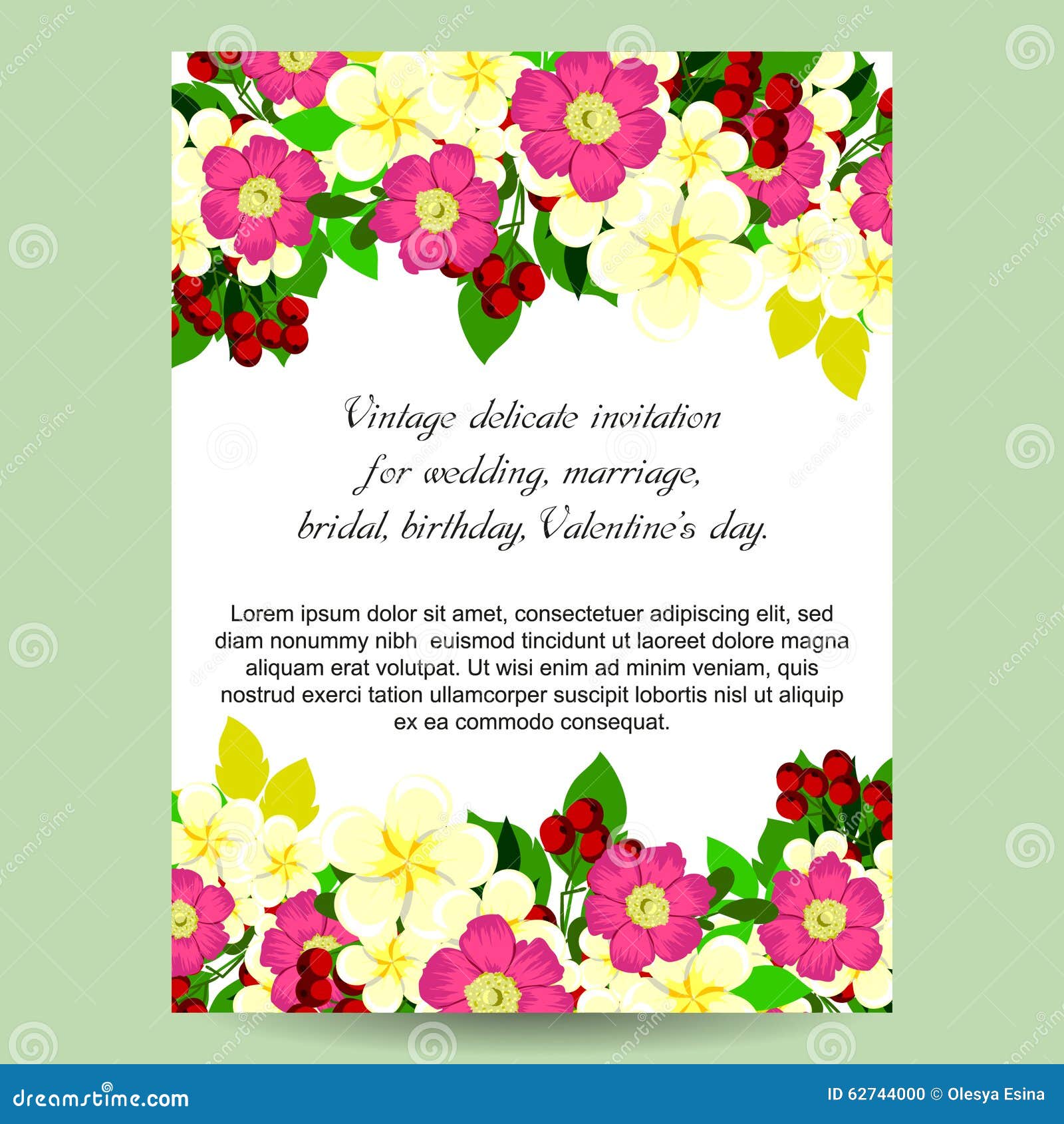 Convite Abstrato Da Elegancia Com Fundo Floral Ilustracao Stock Ilustracao De Abstrato Convite 62744000