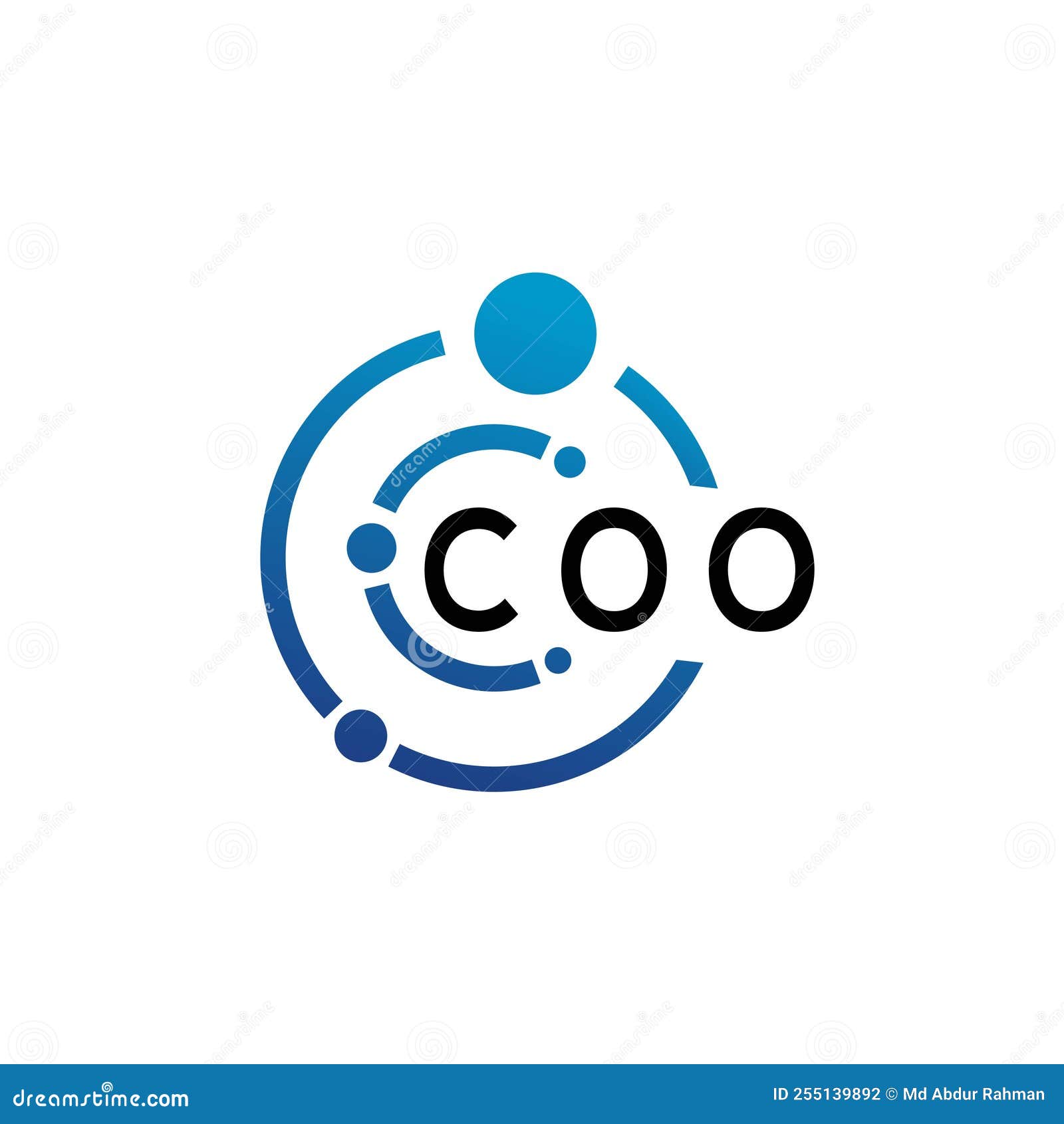 Coo Letter Logo Design On White Background Coo Creative Initials