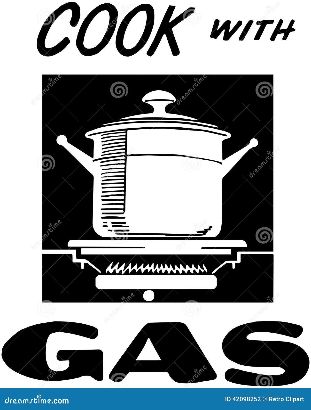 Cook with Gas stock vector. Illustration of kitchens 42098252