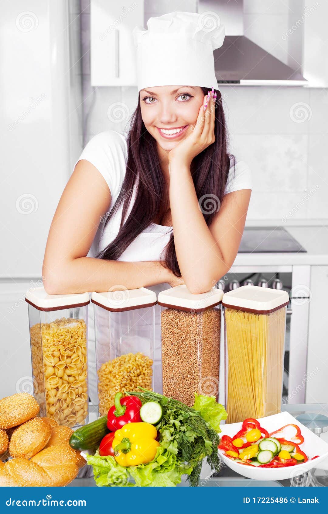 Cook in the kitchen stock photo. Image of happiness, healthy - 17225486