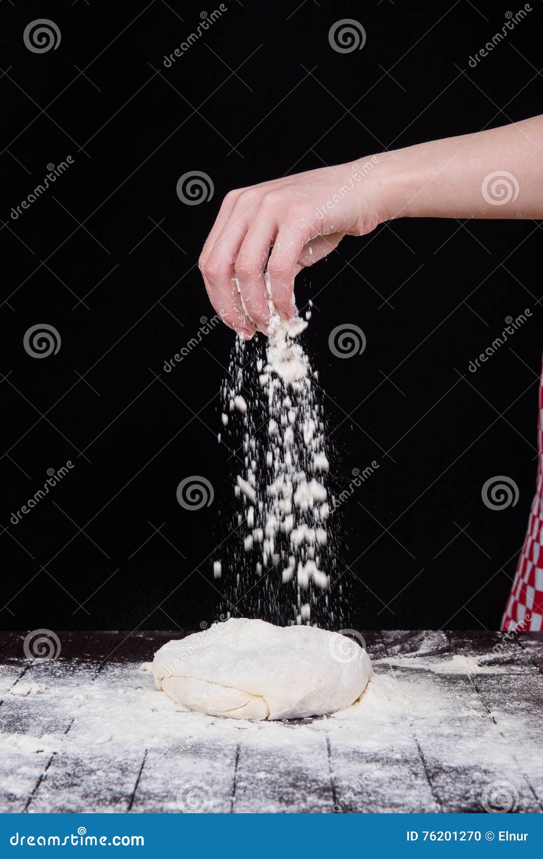 The Cook Preparing Dough for Baking in the Kitchen Stock Photo Image of baker, home 76201270