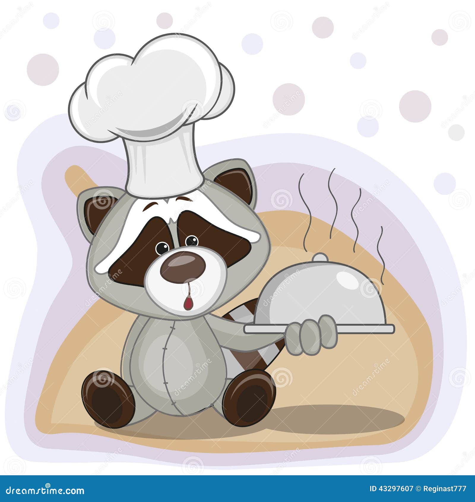 Cook Raccoon stock vector. Illustration of illustrations - 43297607