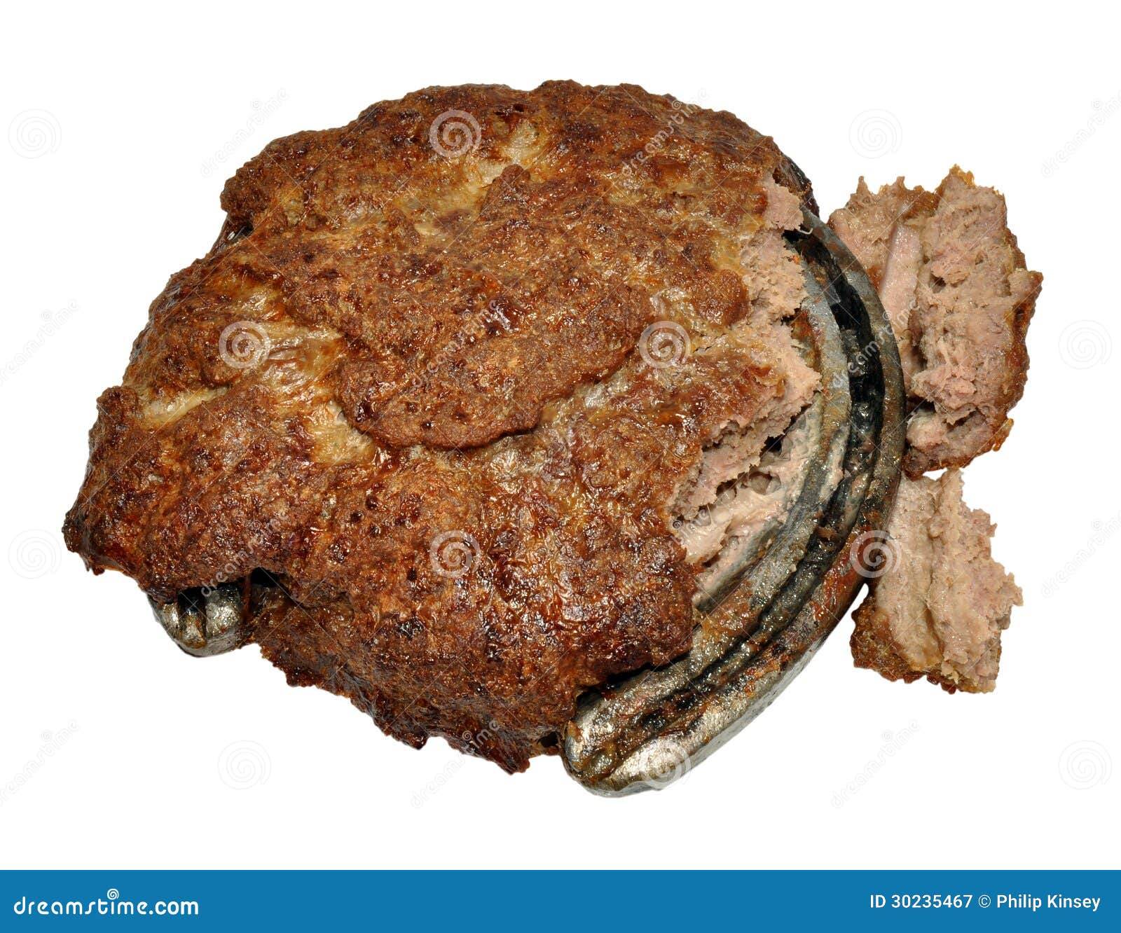 Cooked Beef Patty Contaminated with Horse Meat Stock Image Image of