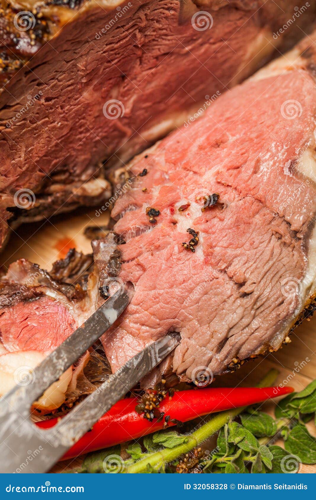 Cooked Beef Roast stock photo. Image of pepper, gourmet 32058328