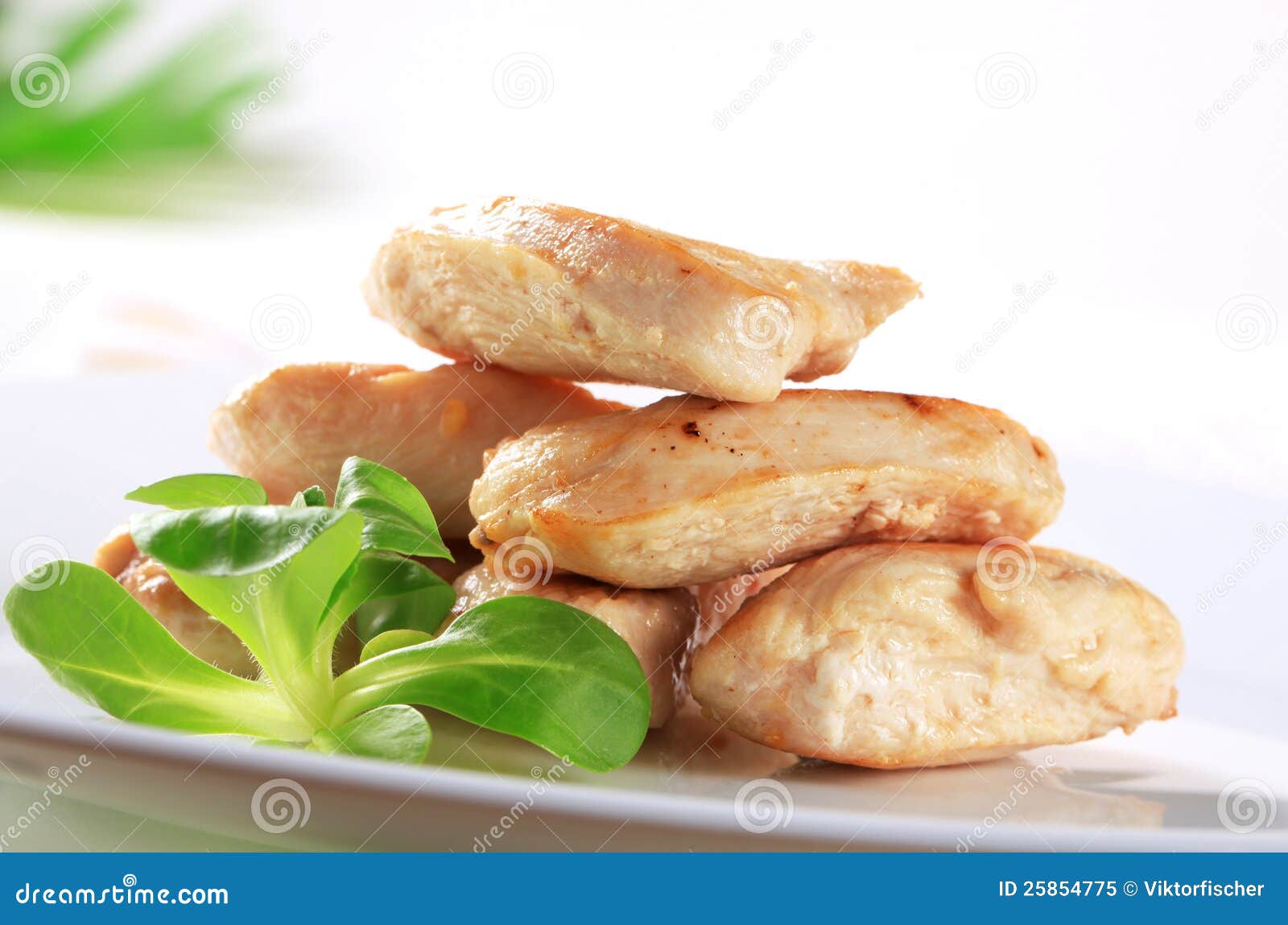 Cooked chicken fillets stock image. Image of fresh, salad - 25854775
