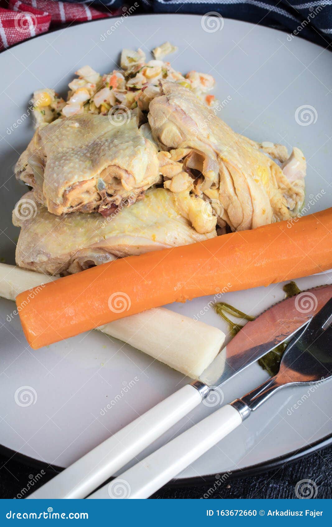 Cooked chicken meat stock photo. Image of diet, tasty 163672660