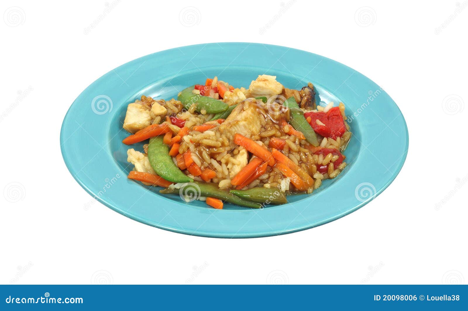 Cooked Chicken and Rice Dinner Stock Photo Image of pepper