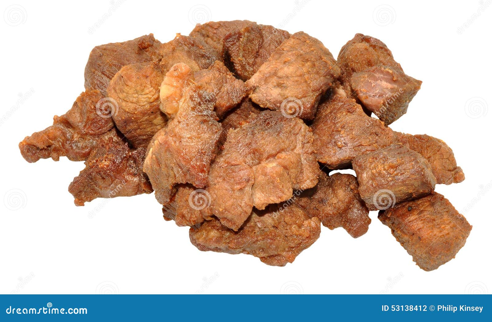 Cooked Diced Beef stock photo. Image of cooked, cooking 53138412