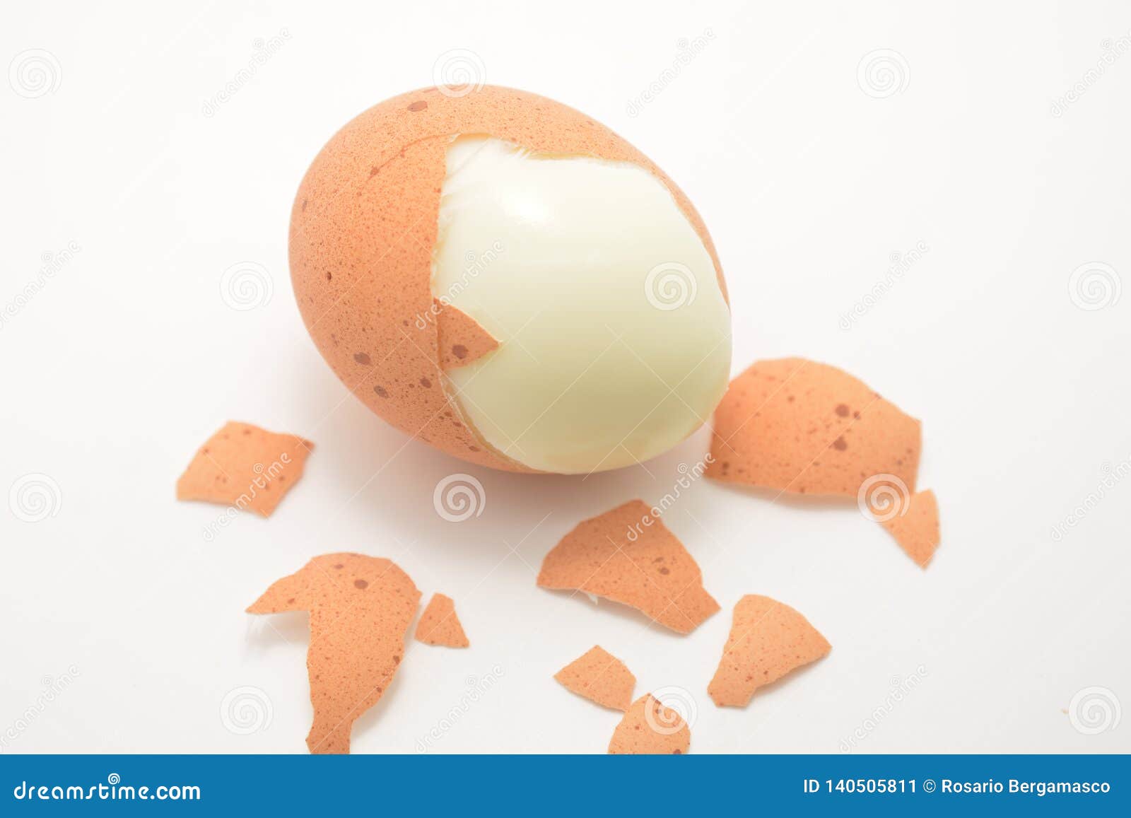 cooked egg food on white background