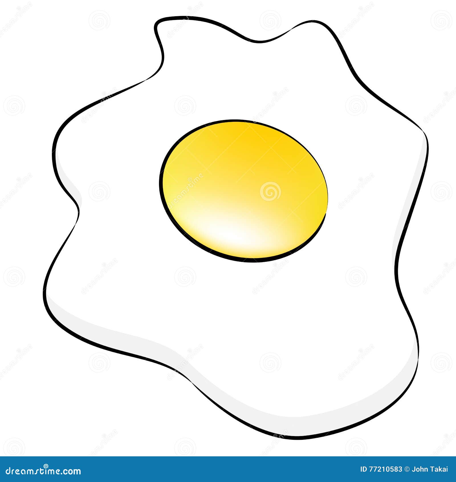 Sunny Side Up Egg Vector Illustration Stock Vector - Illustration of  poultry, duck: 49382979