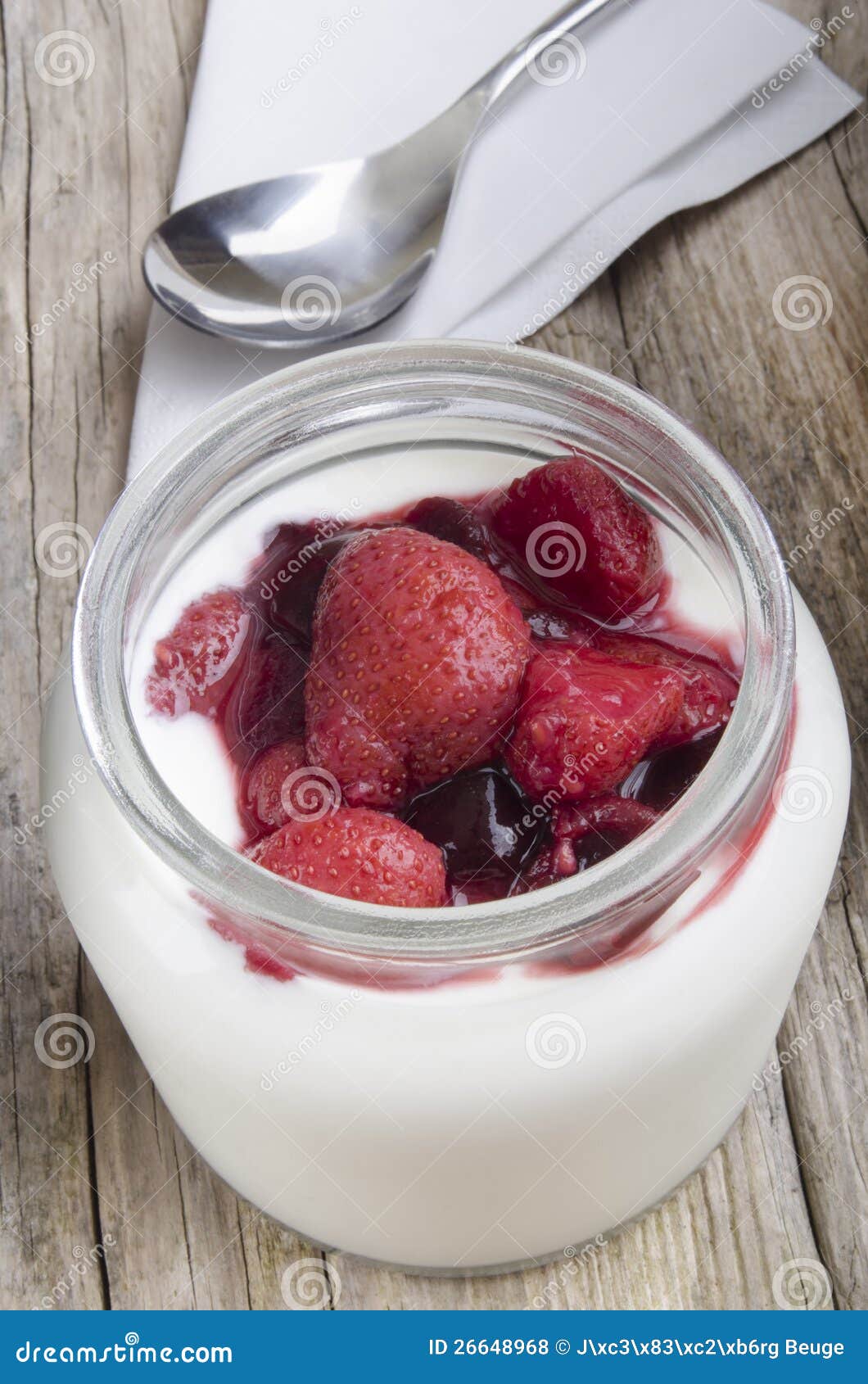 Cooked Fruits on Greek Yogurt Stock Photo Image of food, traditional