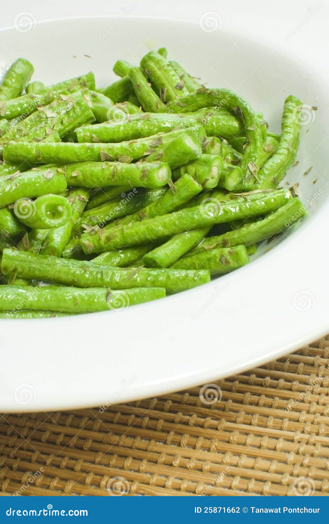 Cooked green beans stock photo. Image of photograph, meal 25871662