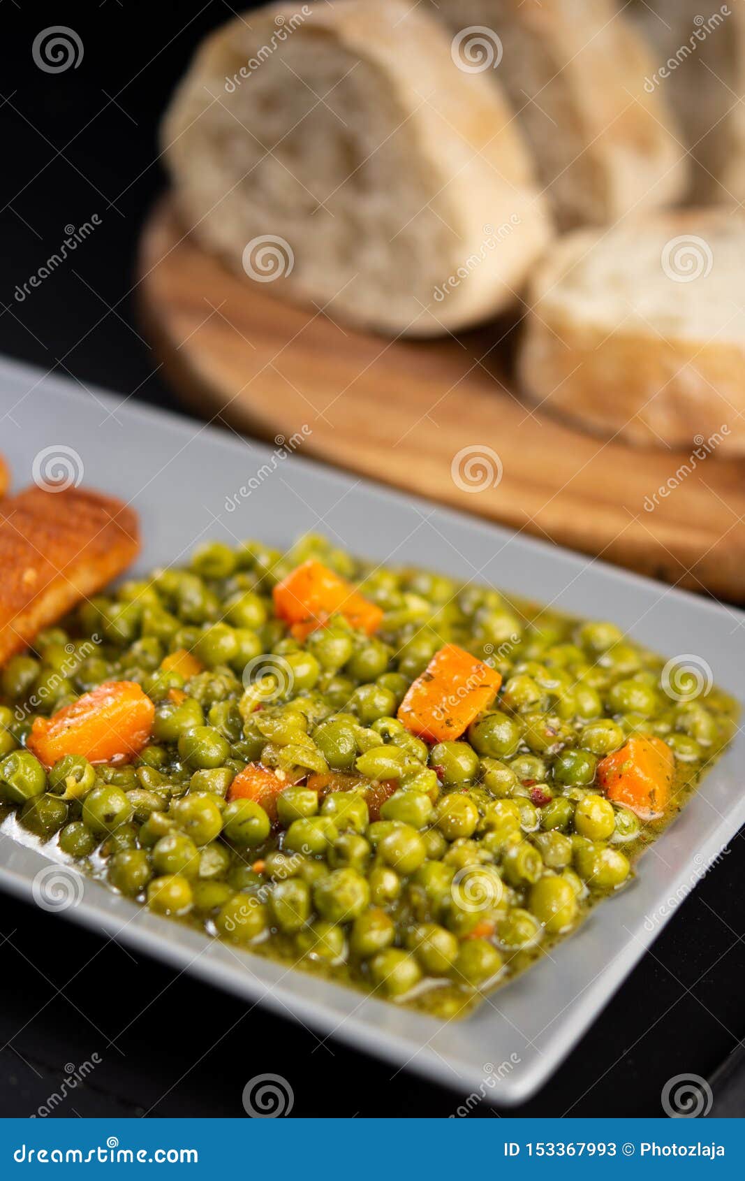 Cooked Green Peas with Carrot and Vegetables Stock Image Image of recipe, potato 153367993