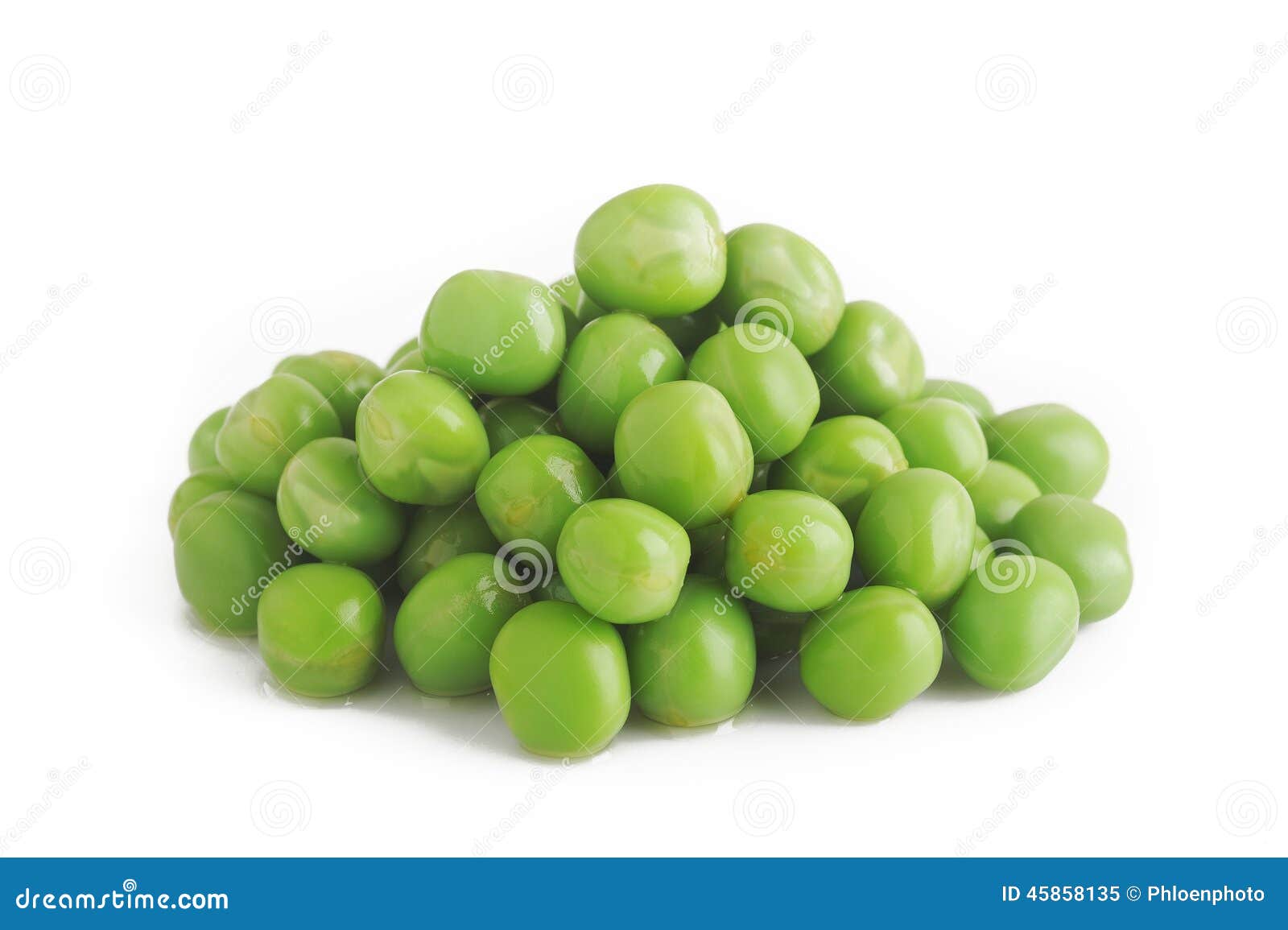 Cooked green peas on white stock image. Image of snack 45858135