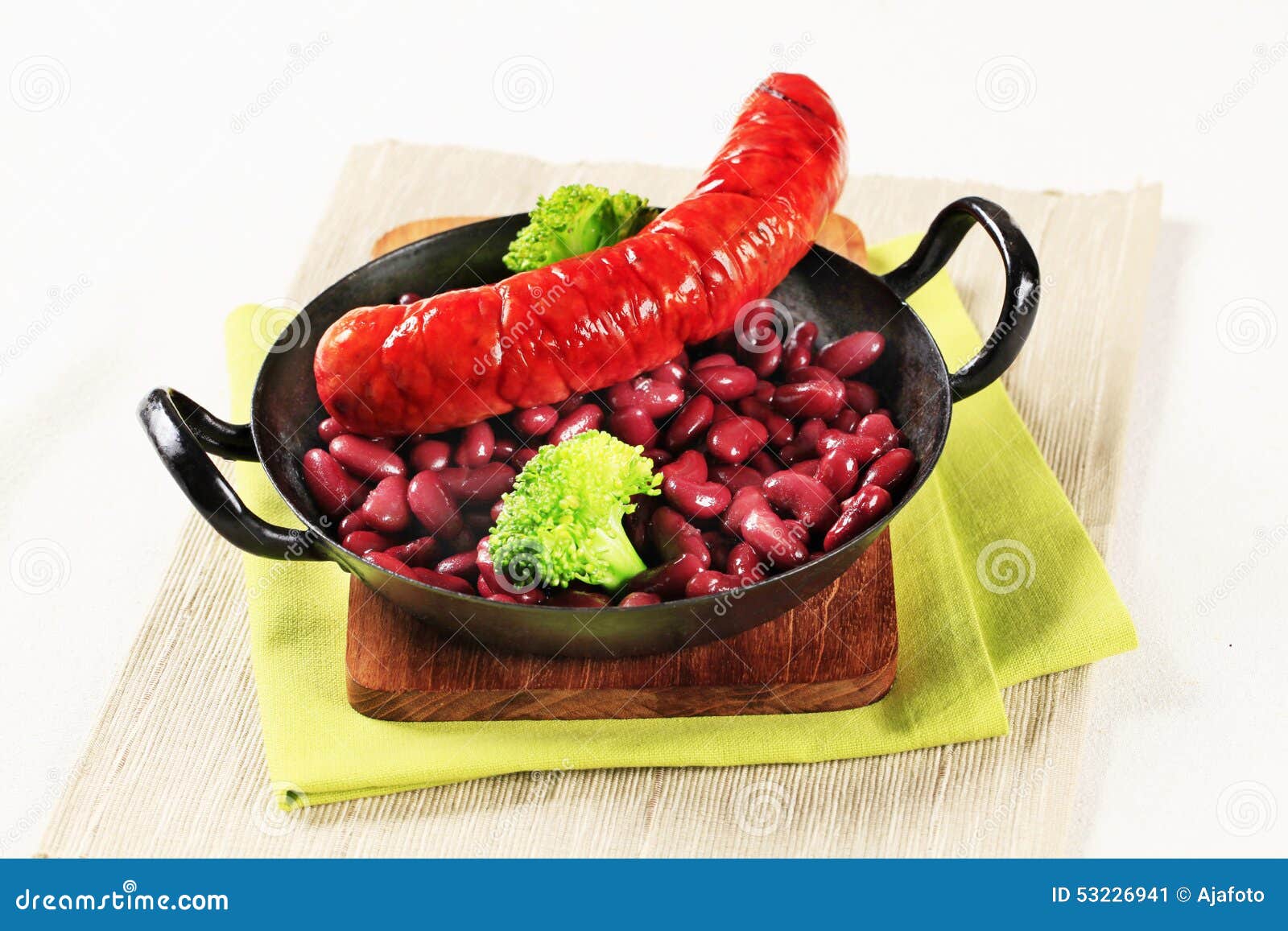 Cooked Kidney Beans with Sausage Stock Image Image of skillet, pulse 53226941