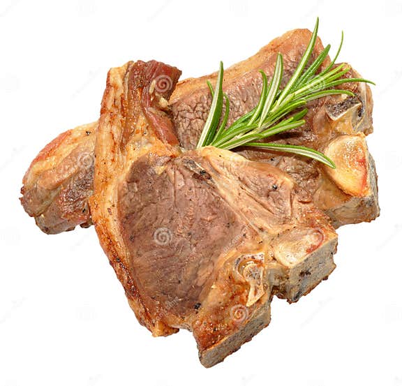 Cooked Lamb Chops stock image. Image of plant, fatty 48457973