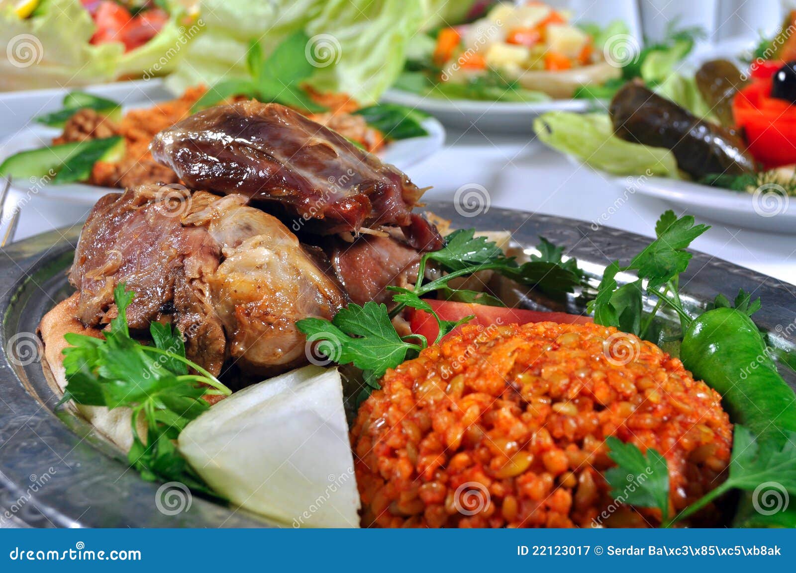 Cooked meat stock image. Image of calories, cooked, bread 22123017