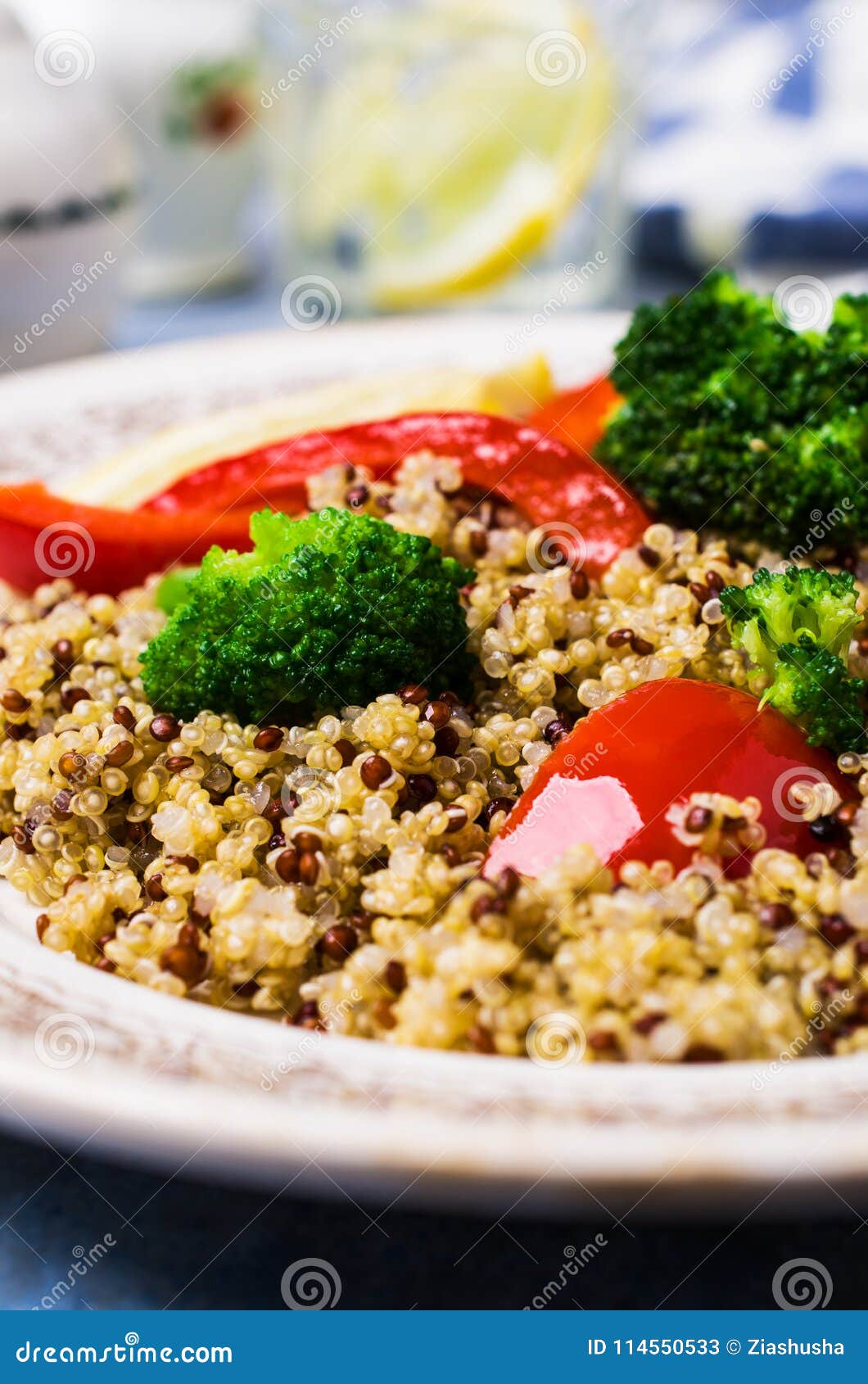 Cooked Multi Colored Quinoa Stock Image - Image of light, kosher: 114550533