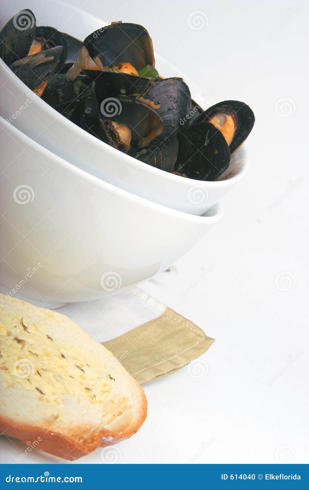 Cooked mussels stock photo. Image of garlic, coastal, butter 614040