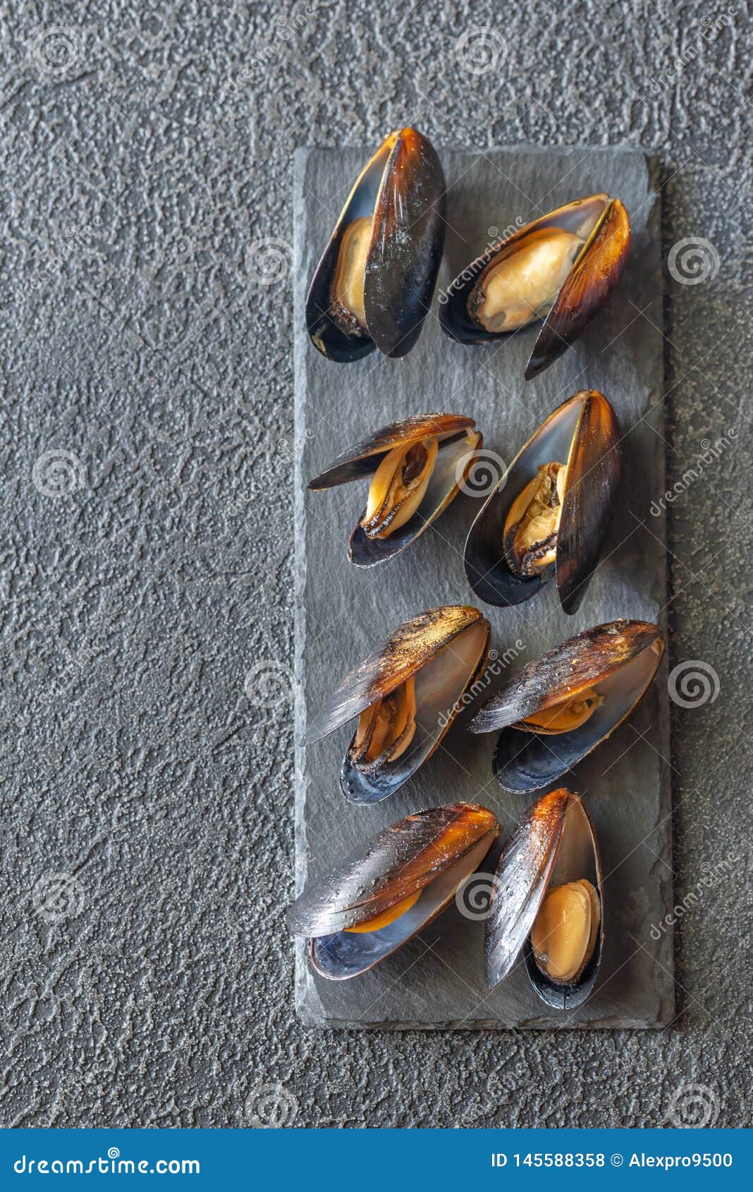 Cooked Mussels on the Board Stock Photo Image of carbohydrates