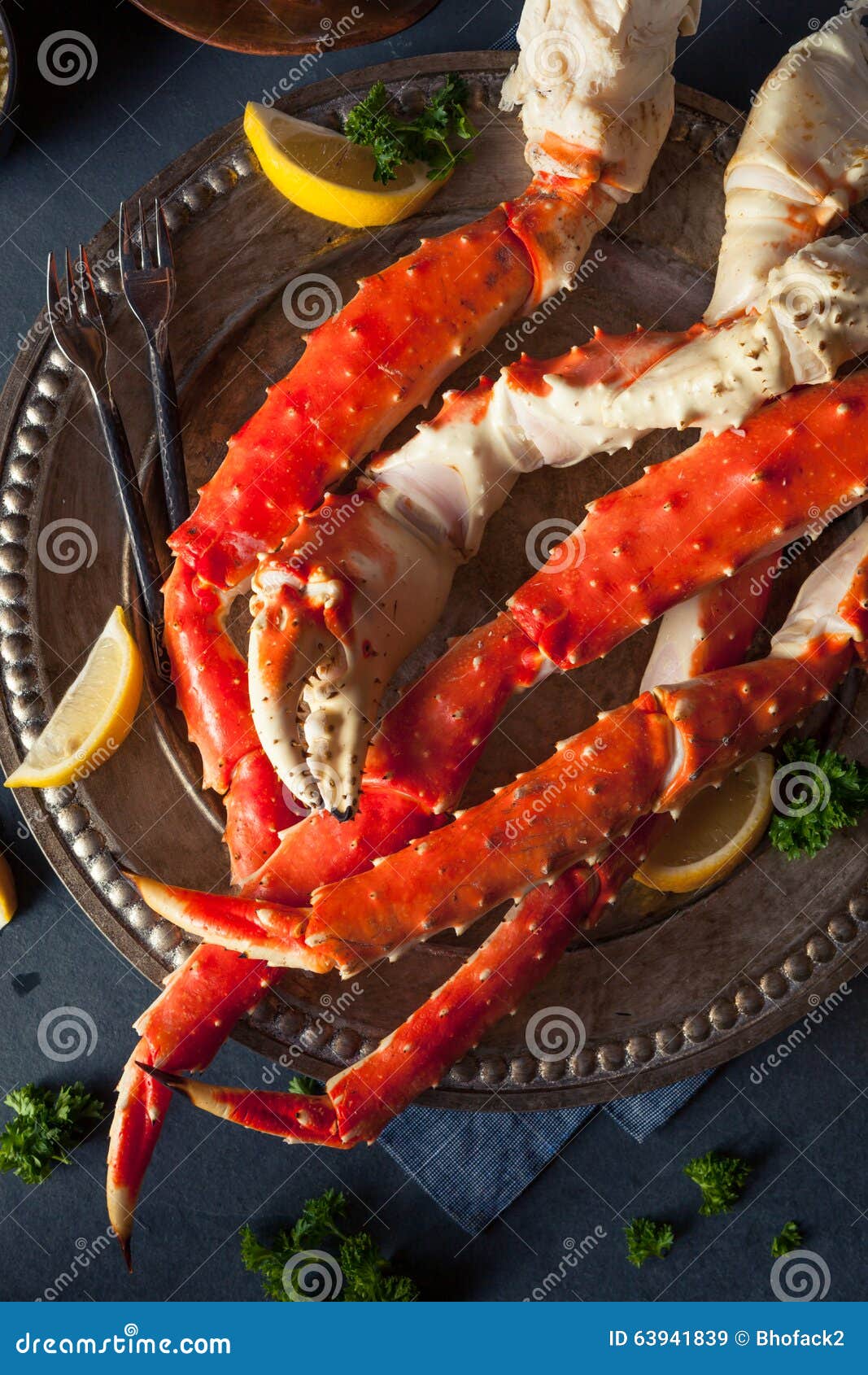 Cooked Organic Alaskan King Crab Legs Stock Image Image of crustacean