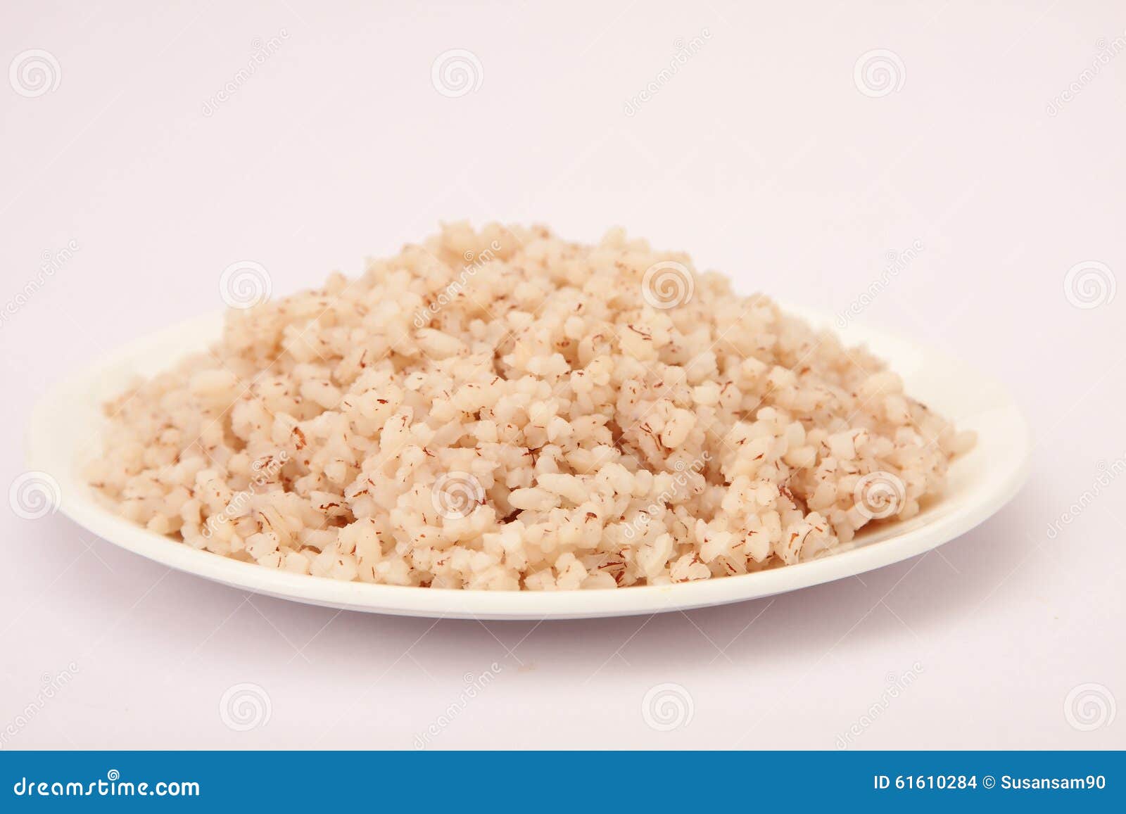Cooked Organic Red Rice in Plate Stock Photo - Image of dish, chinese