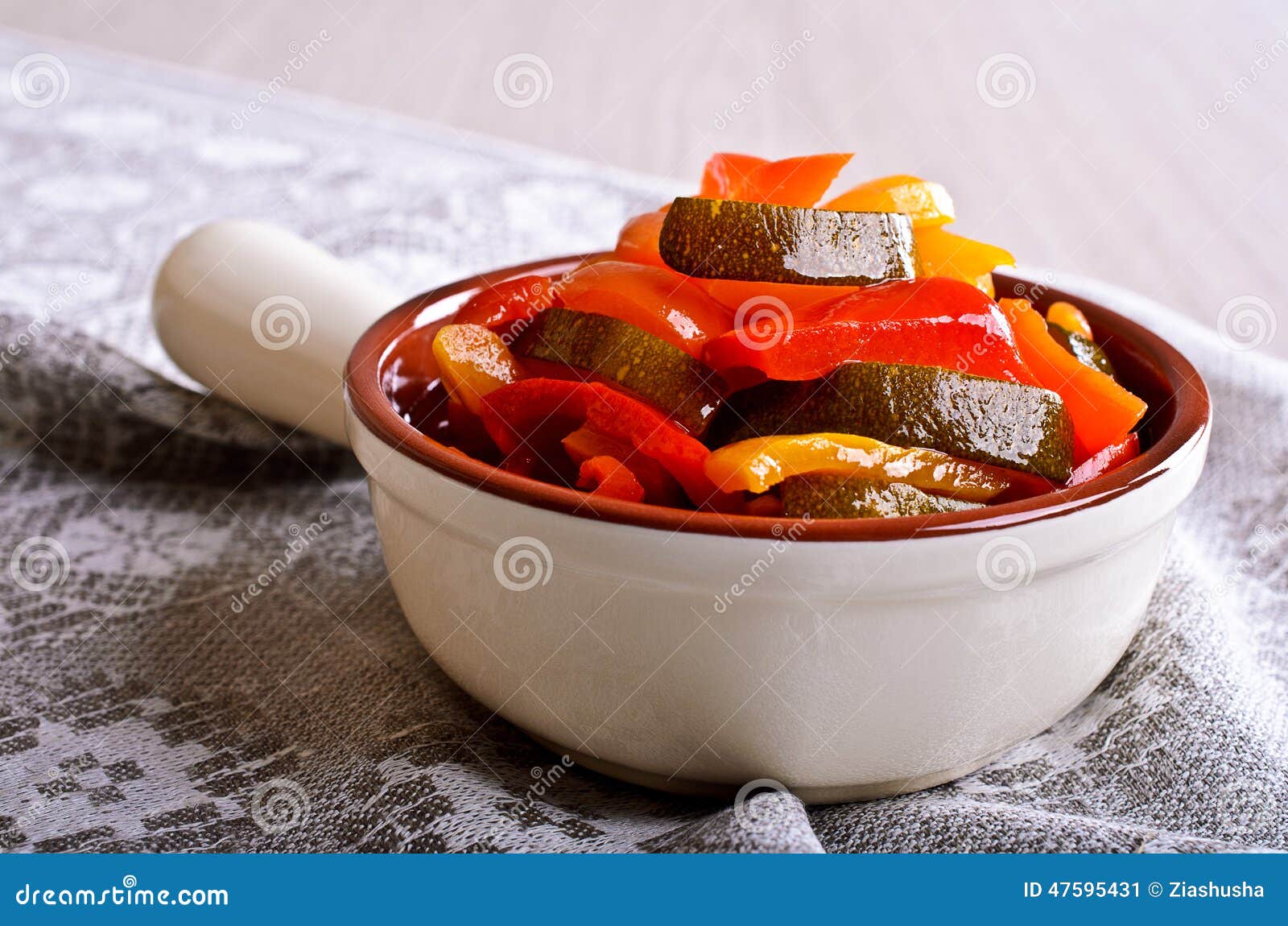Cooked Peppers and Zucchini Stock Image Image of ratatouille