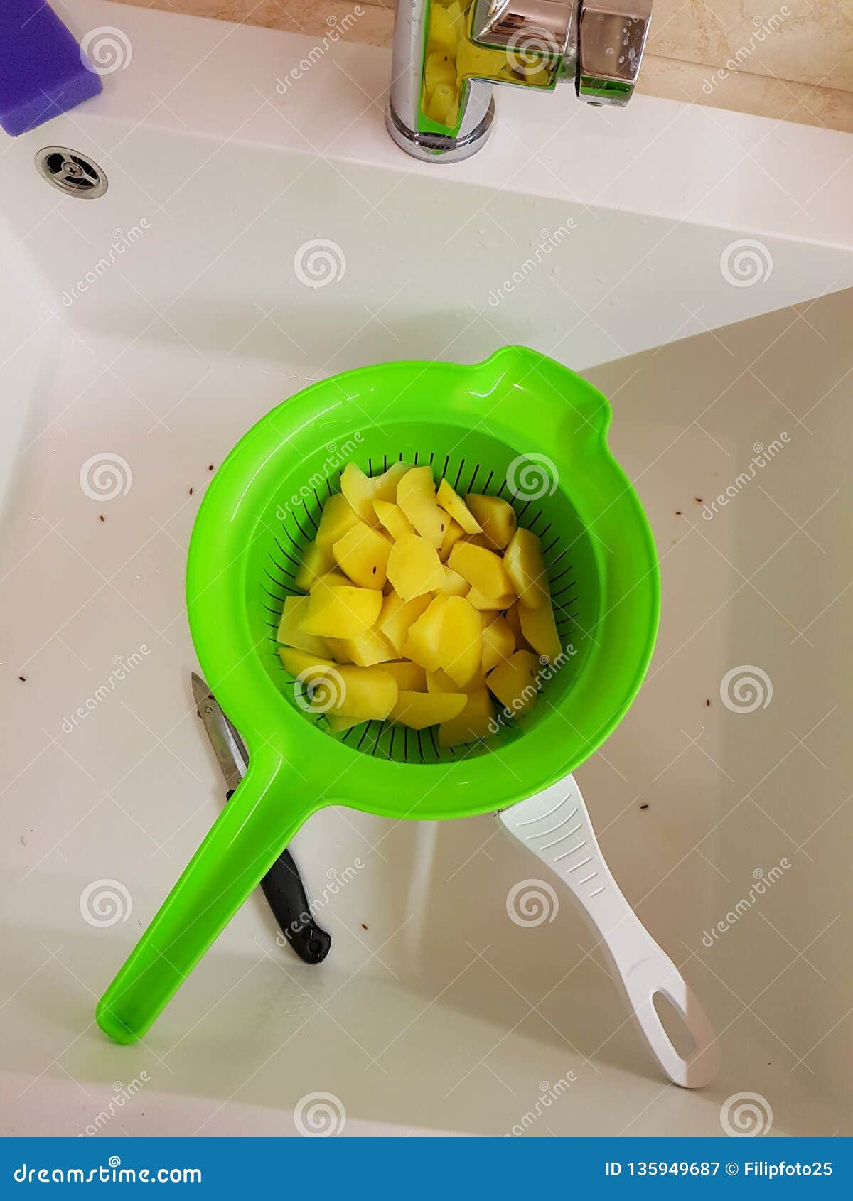 Cooked potatoes stock image. Image of buffet, caraway 135949687