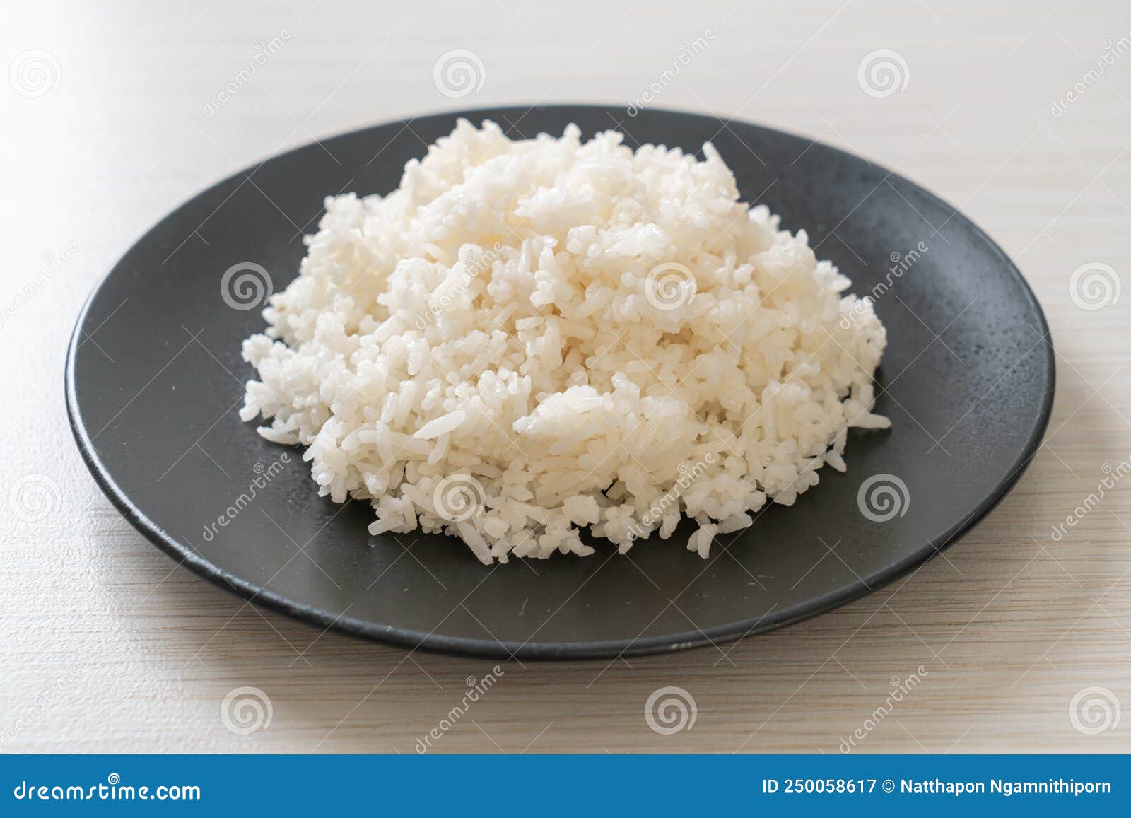 Cooked rice on plate stock image. Image of dish, restaurant - 250058617