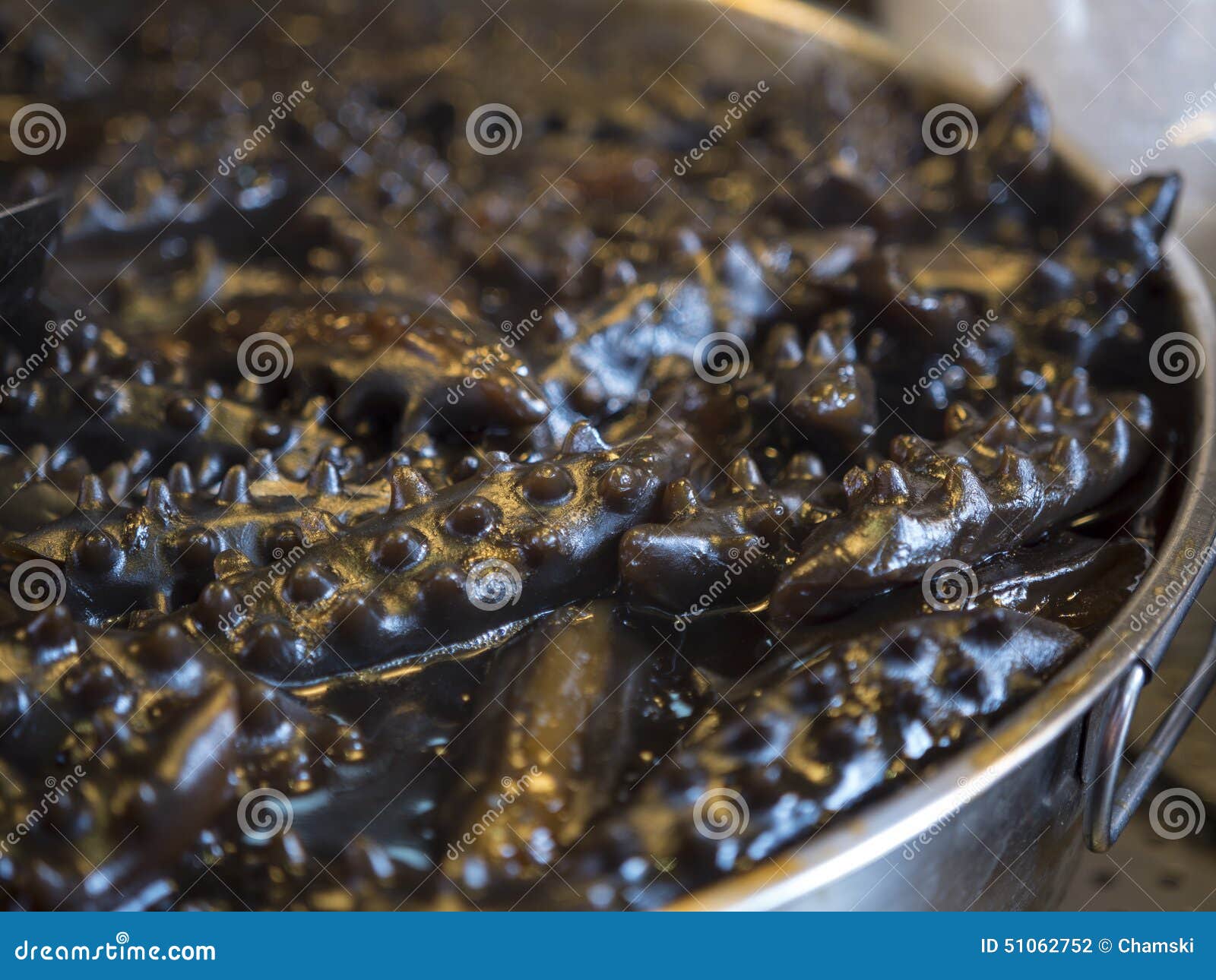 Cooked sea cucumbers. stock photo. Image of diving, life 51062752