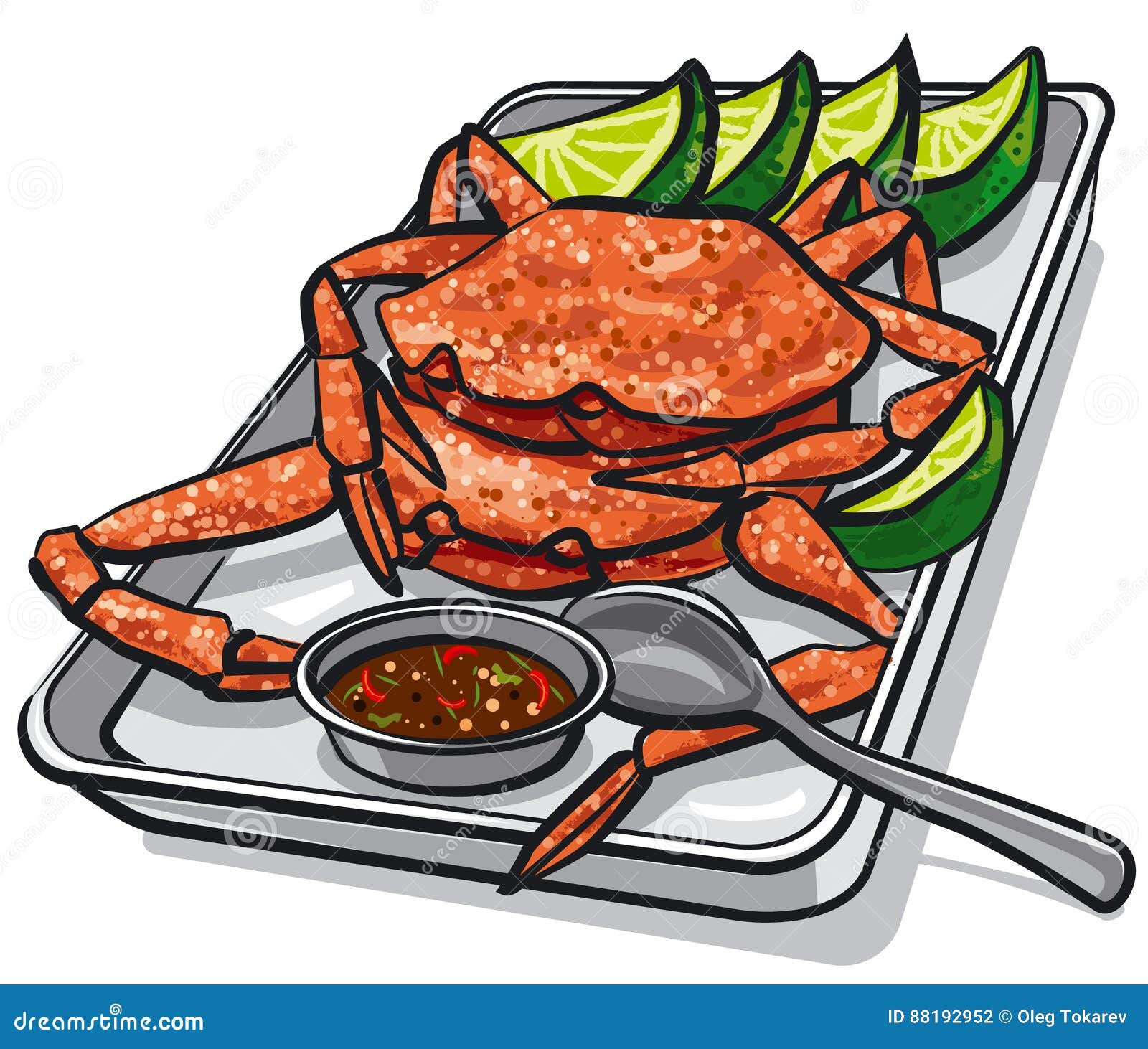 Cooked seafood crabs stock illustration. Illustration of cuisine 88192952