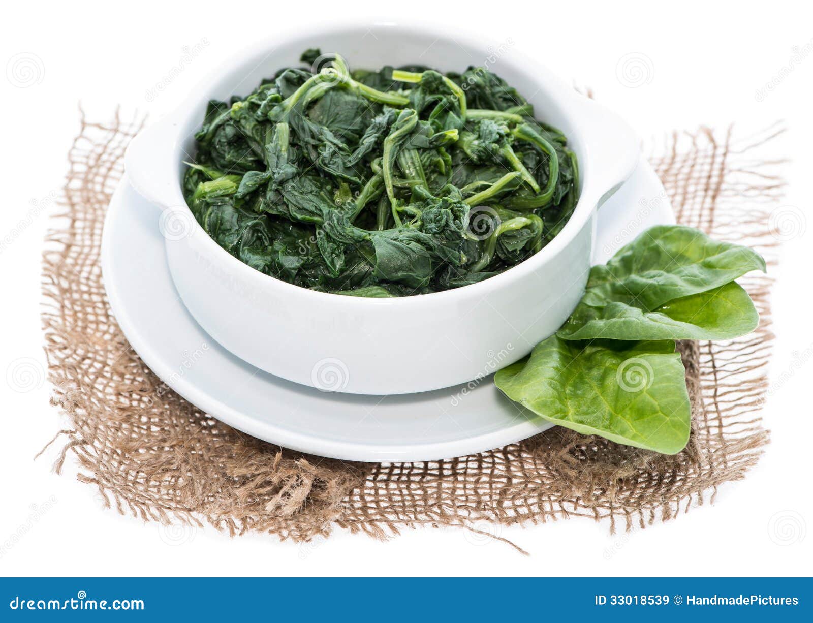 Cooked Spinach Isolated on White Stock Image - Image of green, nature