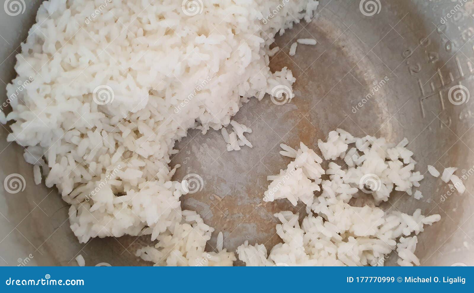 Cooked White Rice Leftover stock image. Image of leftover 177770999