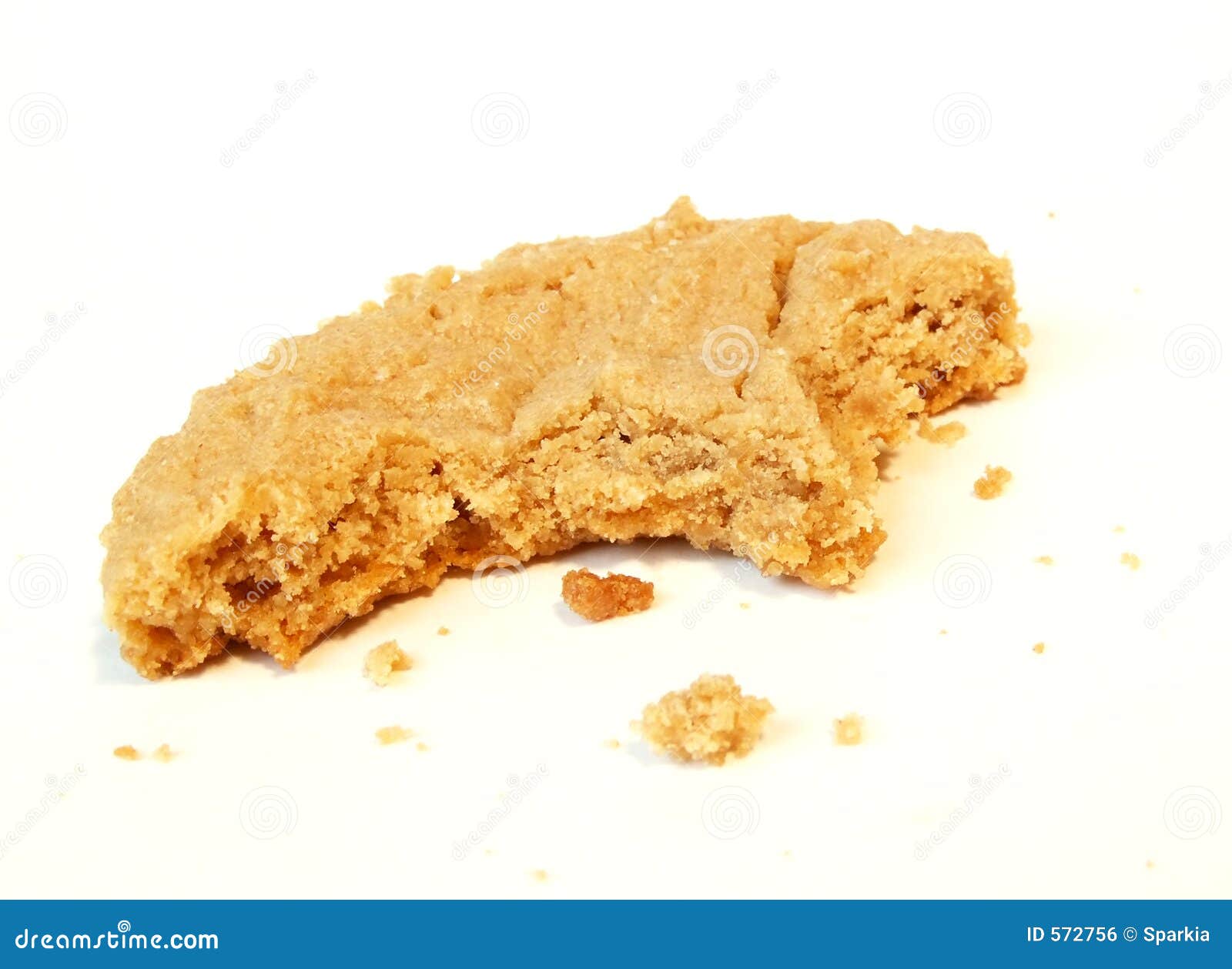 cookie with bite and crumbs