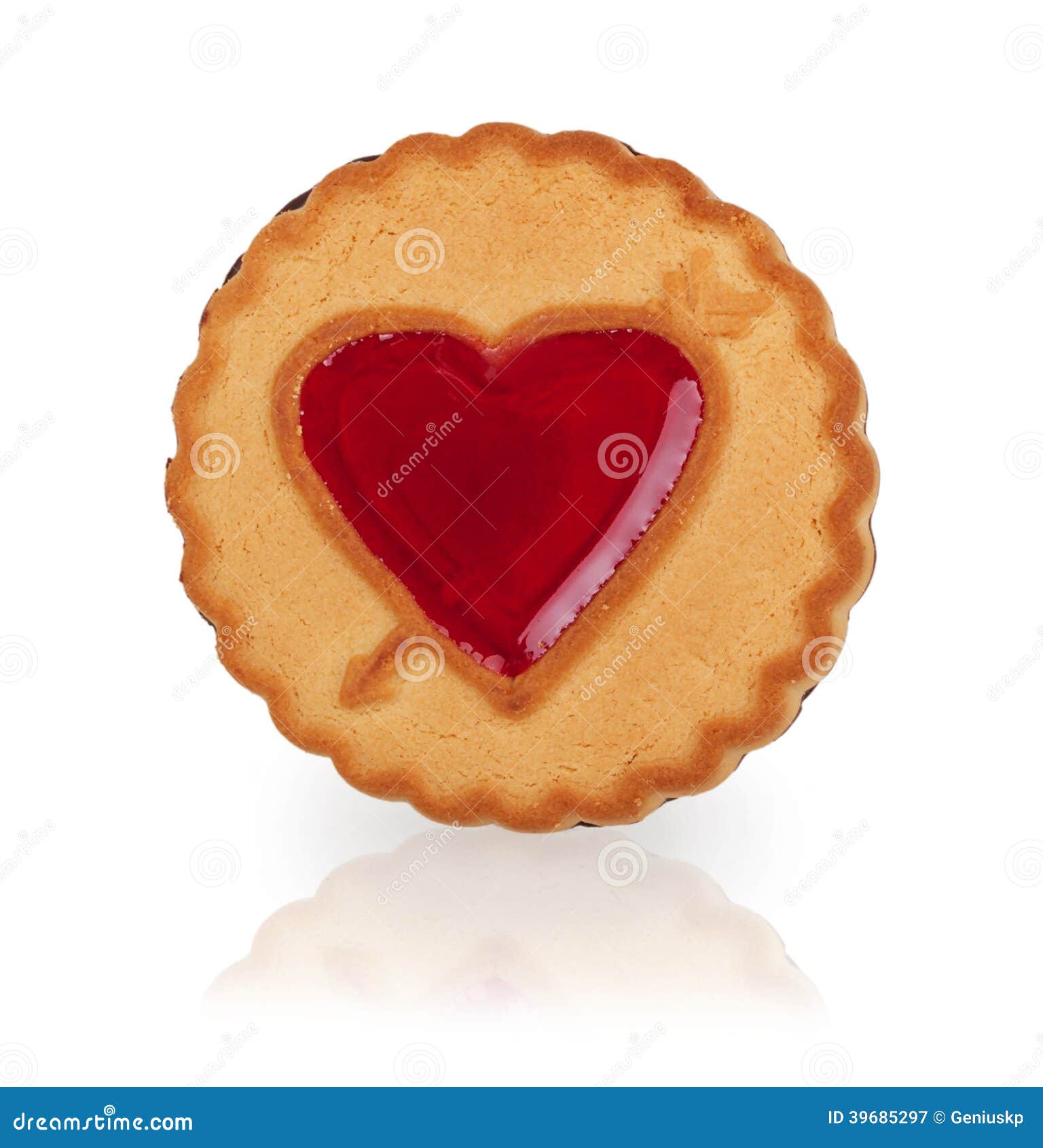 Cookie with a Heart of Jelly Stock Image Image of jelly, edible 39685297