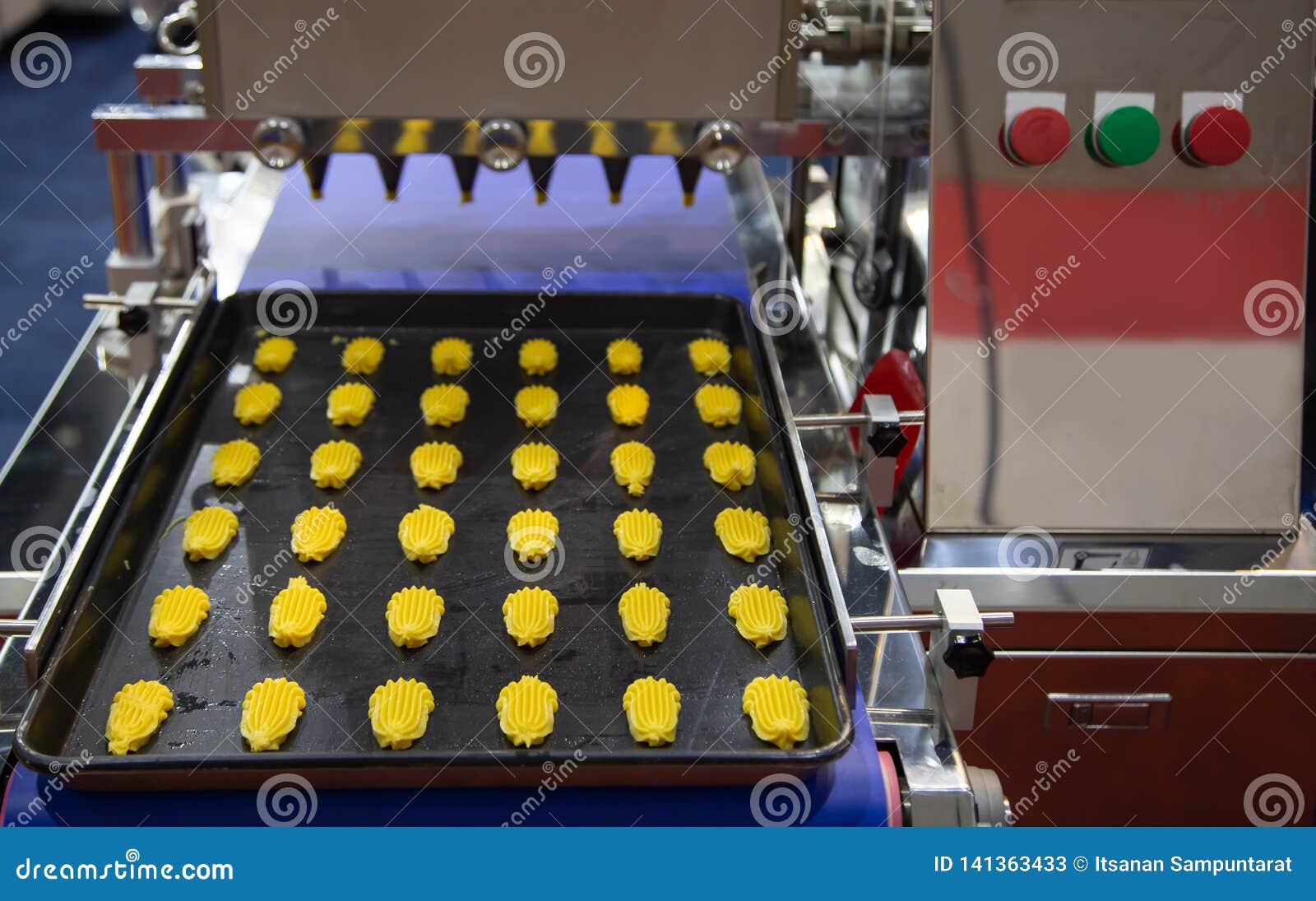 Cookie making machine stock image. Image of making, industry 141363433