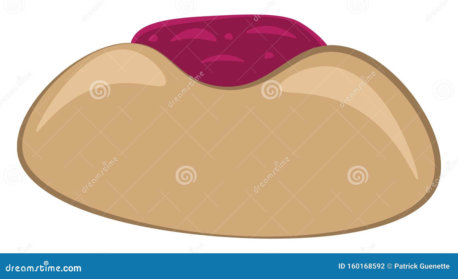 A Cookie with a Jam, Vector or Color Illustration Stock Illustration