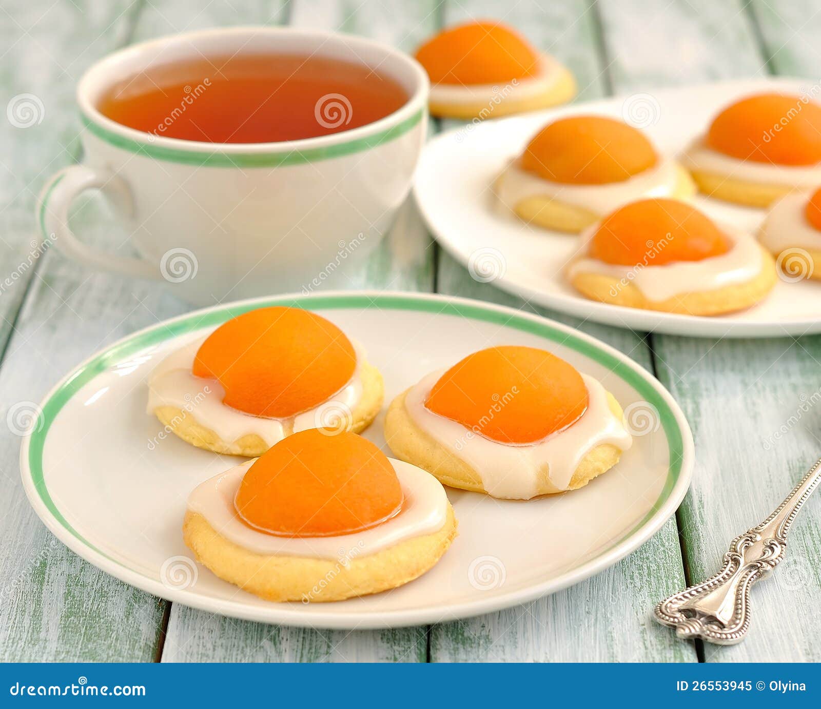 Cookies with Apricots and Sugar Icing Stock Image Image of sweet