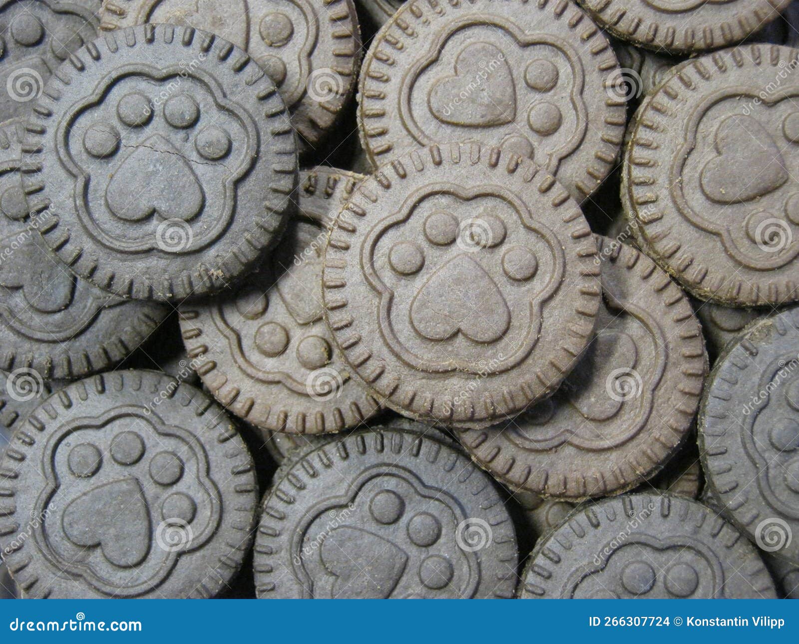 Cookies Cat Footprint stock photo. Image of cooking 266307724